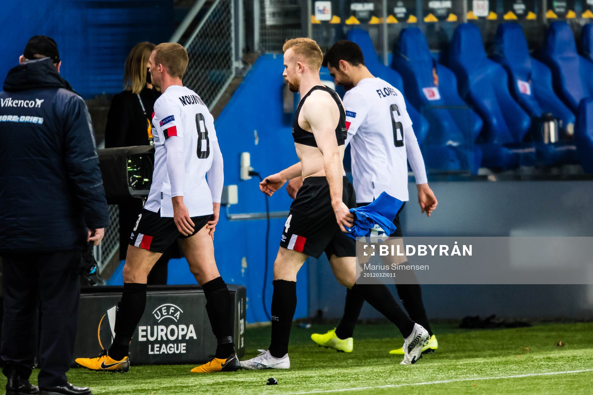 John Mountney, Sean Hoare and Jordan Flores of Dundalk