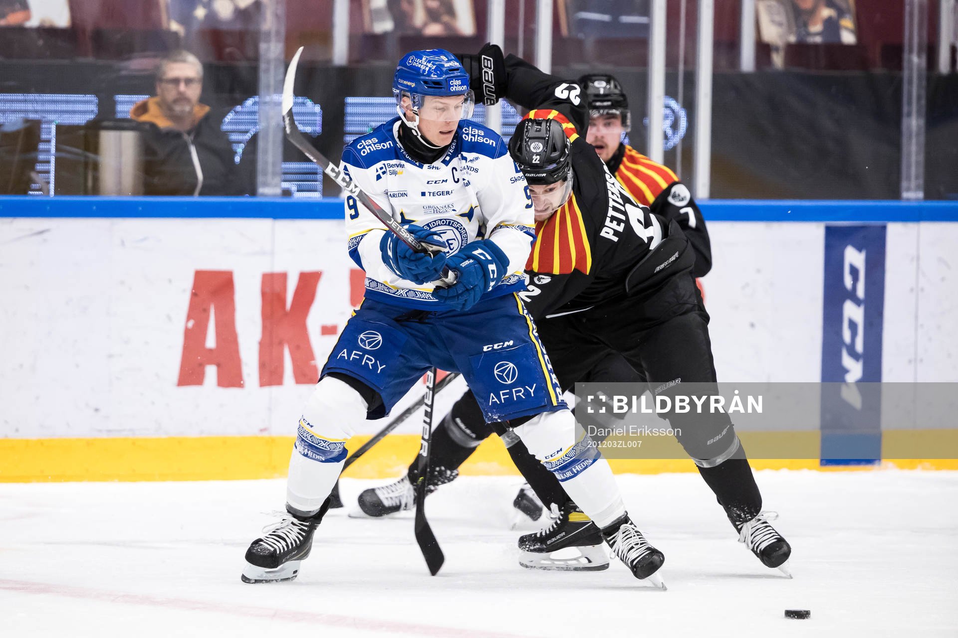 Leksands Patrik Zackrisson och Brynäs Adam Brodecki