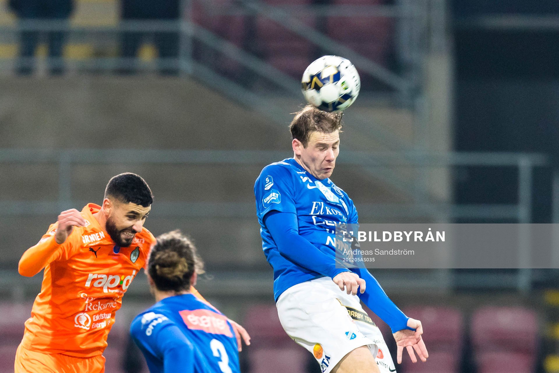 Norrbys Nicklas Savolainen under fotbollsmatchen i Superettan mellan AFC Eskilstuna och Norrby den 5 december 2020 i Eskilstuna. 