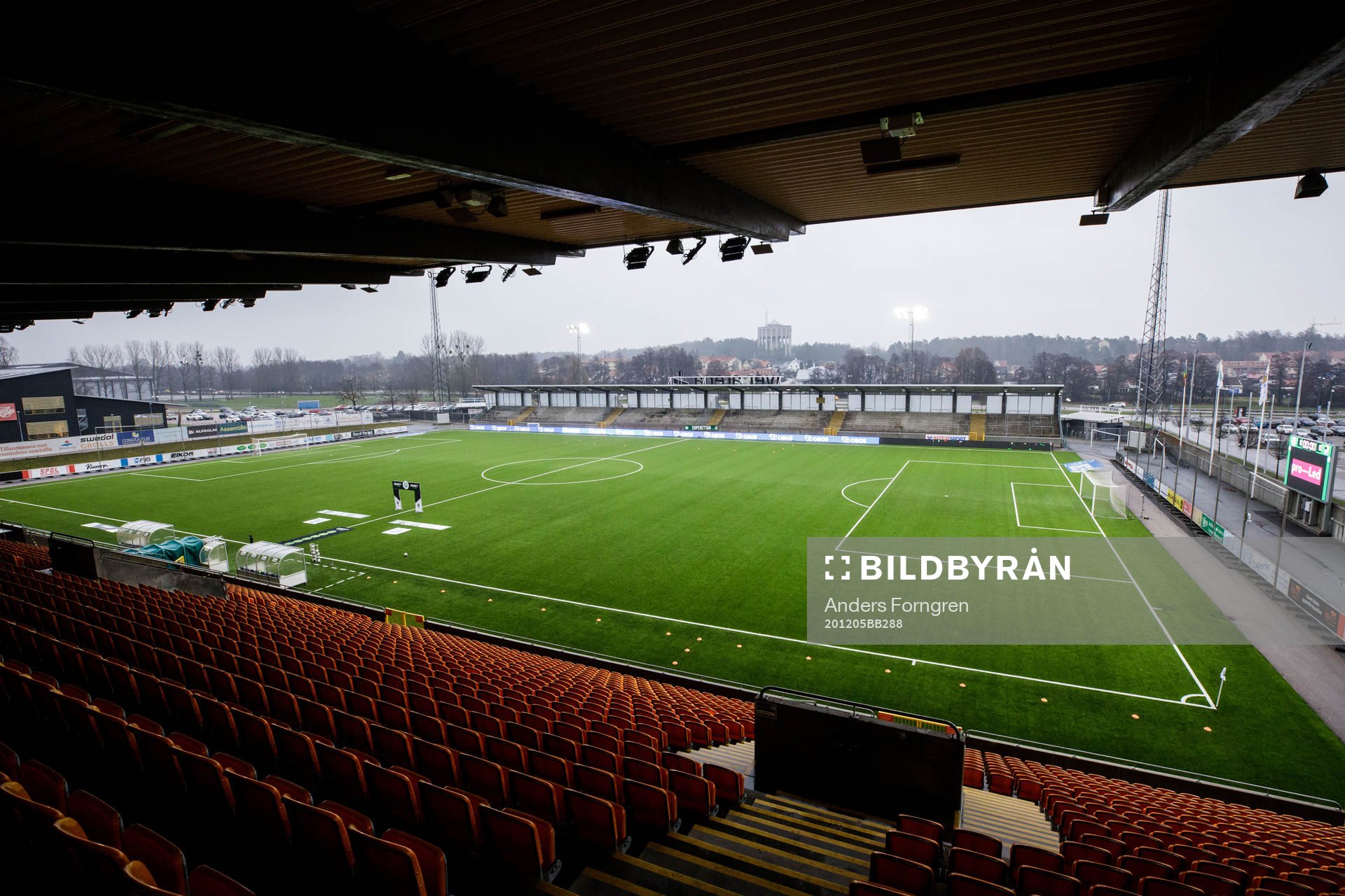Iver Arena innan fotbollsmatchen i Superettan mellan Västerås SK och Öster den 5 december 2020 i Västerås.