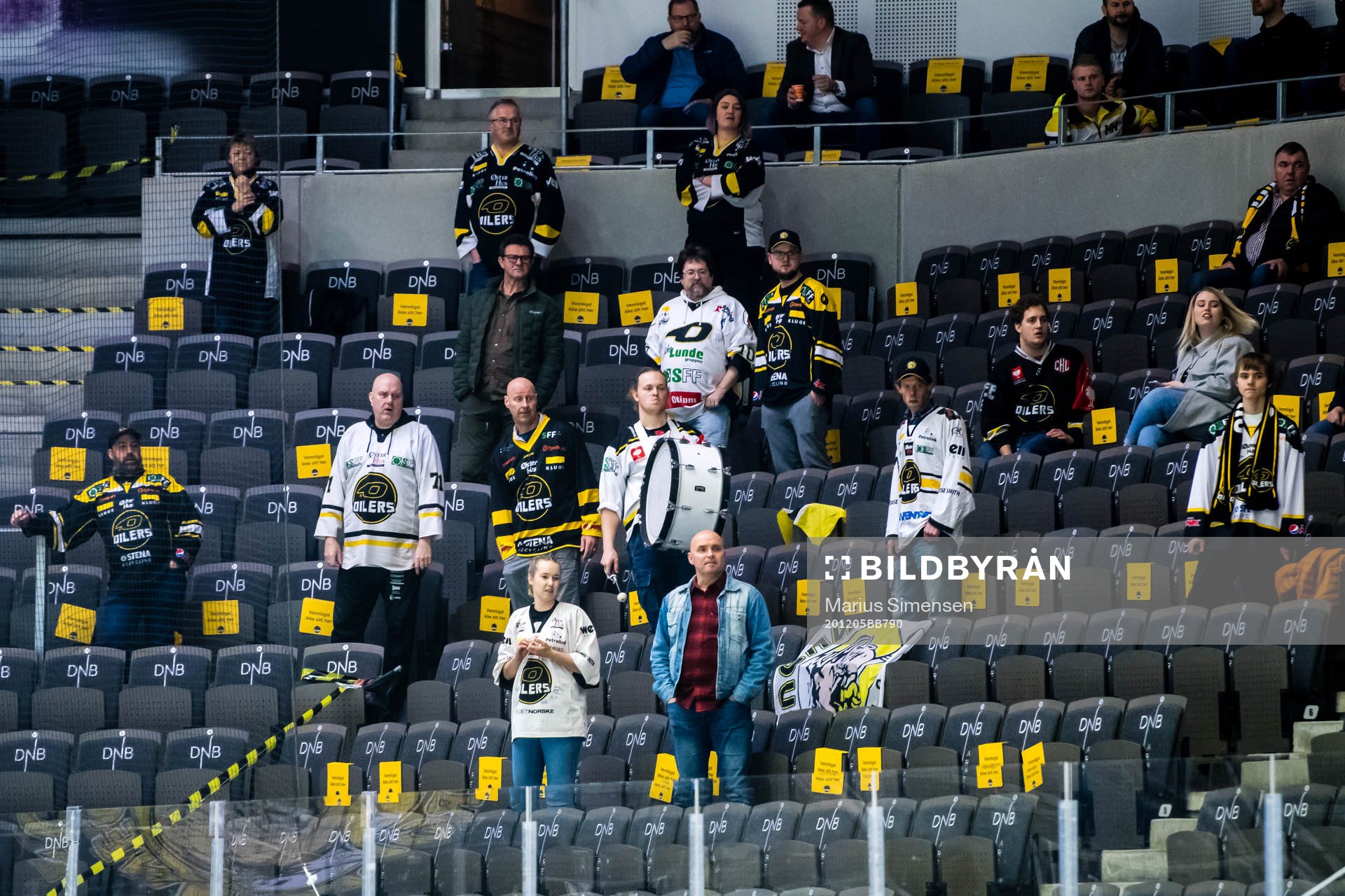 Spectators in the stands