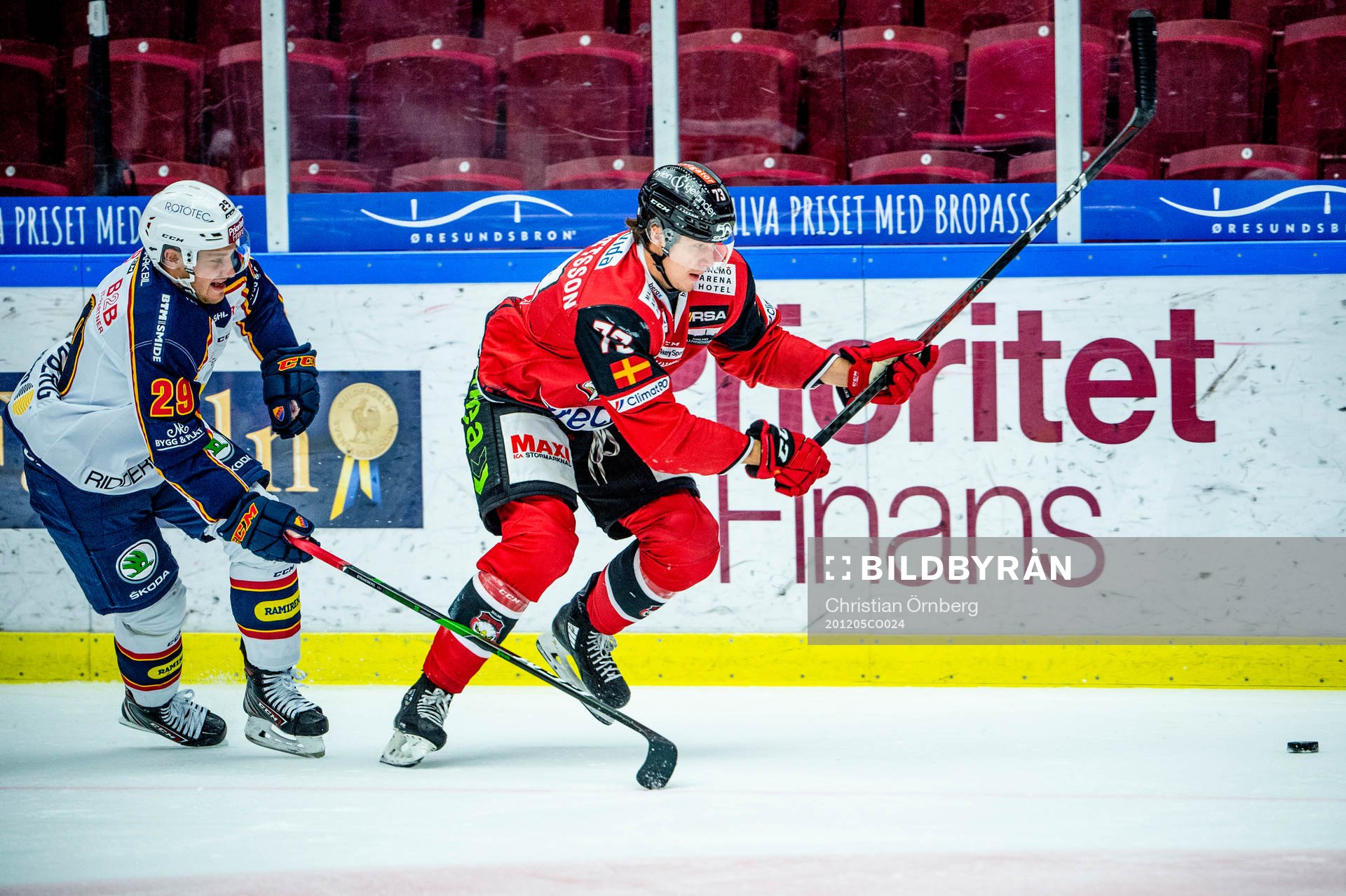Malmö Redhawks Adam Ollas Mattsson mot Djurgårdens
