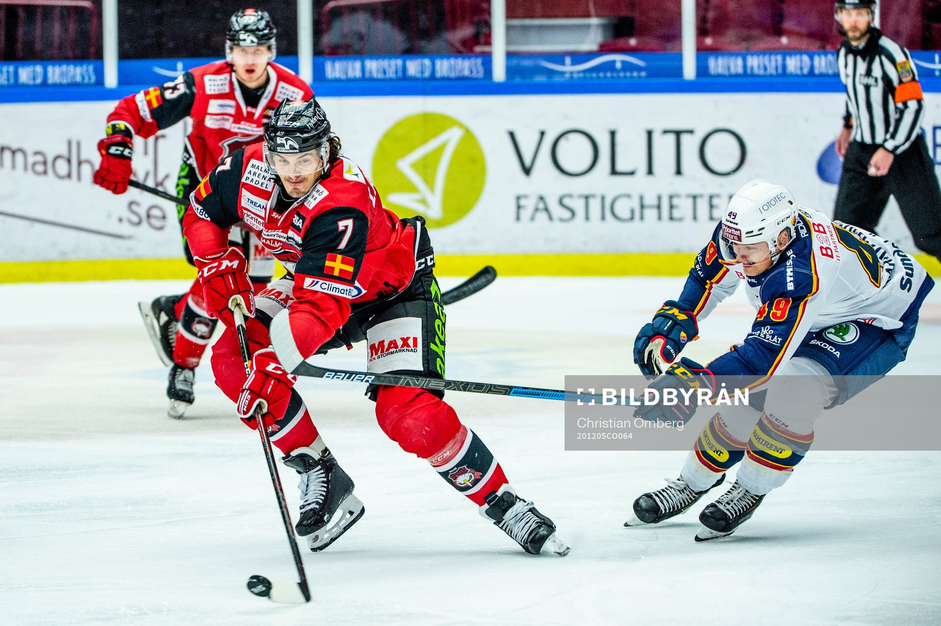 Malmö Redhawks Oliver Lauridsen mot Djurgårdens Rhett
