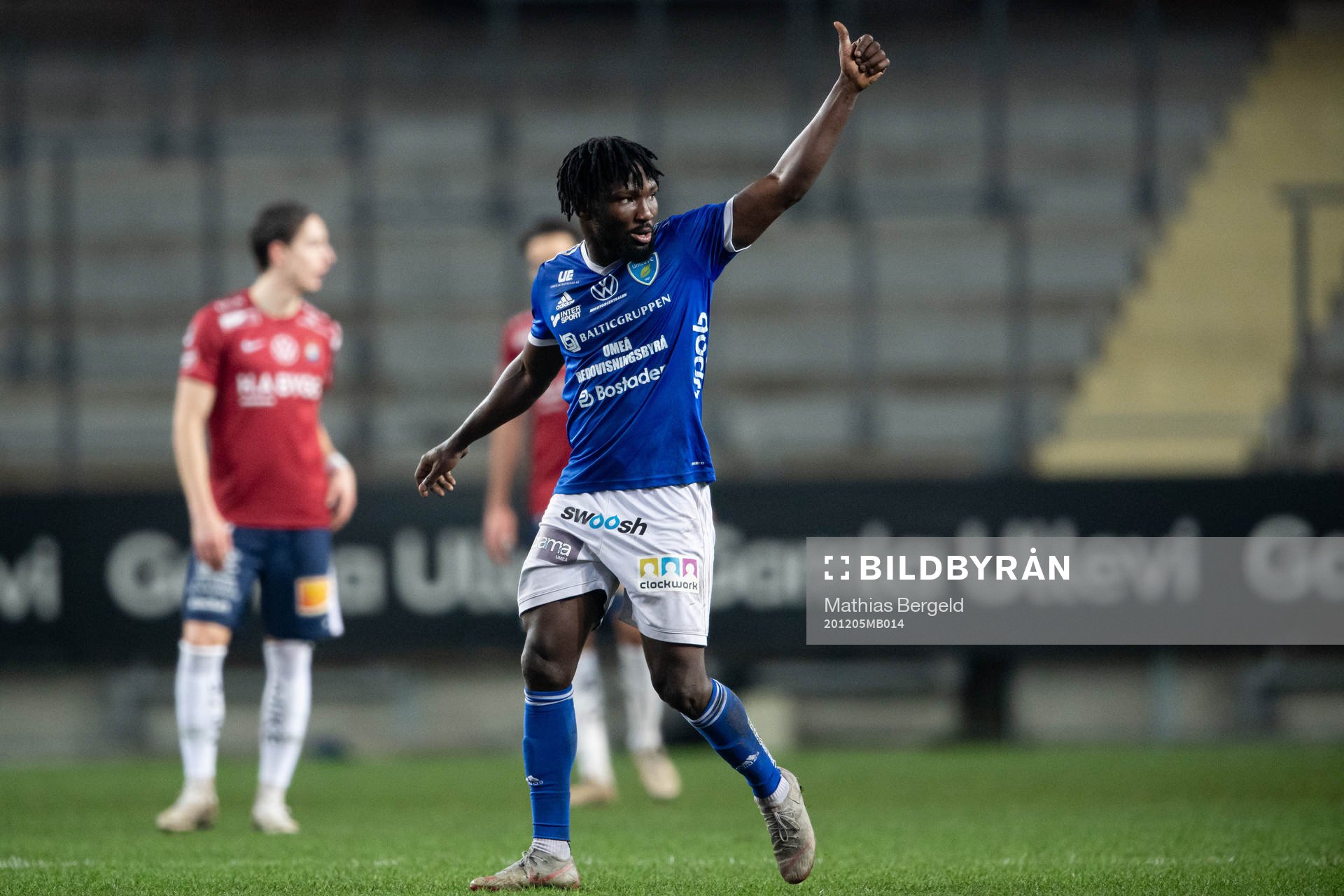 Umeås Emmanuel Yeboah jublar