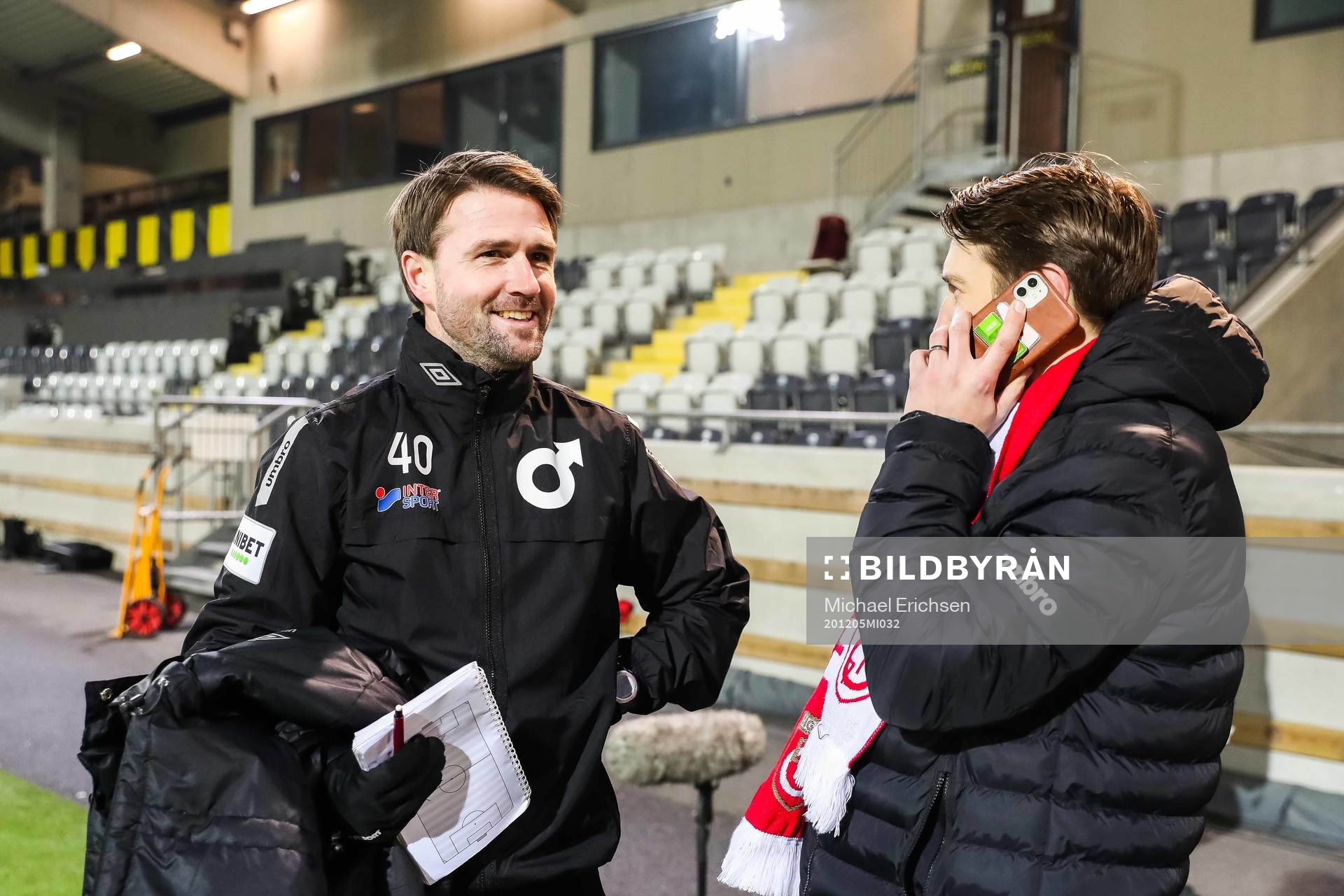 Degerfors tränare Tobias Solberg jublar över avancemanget