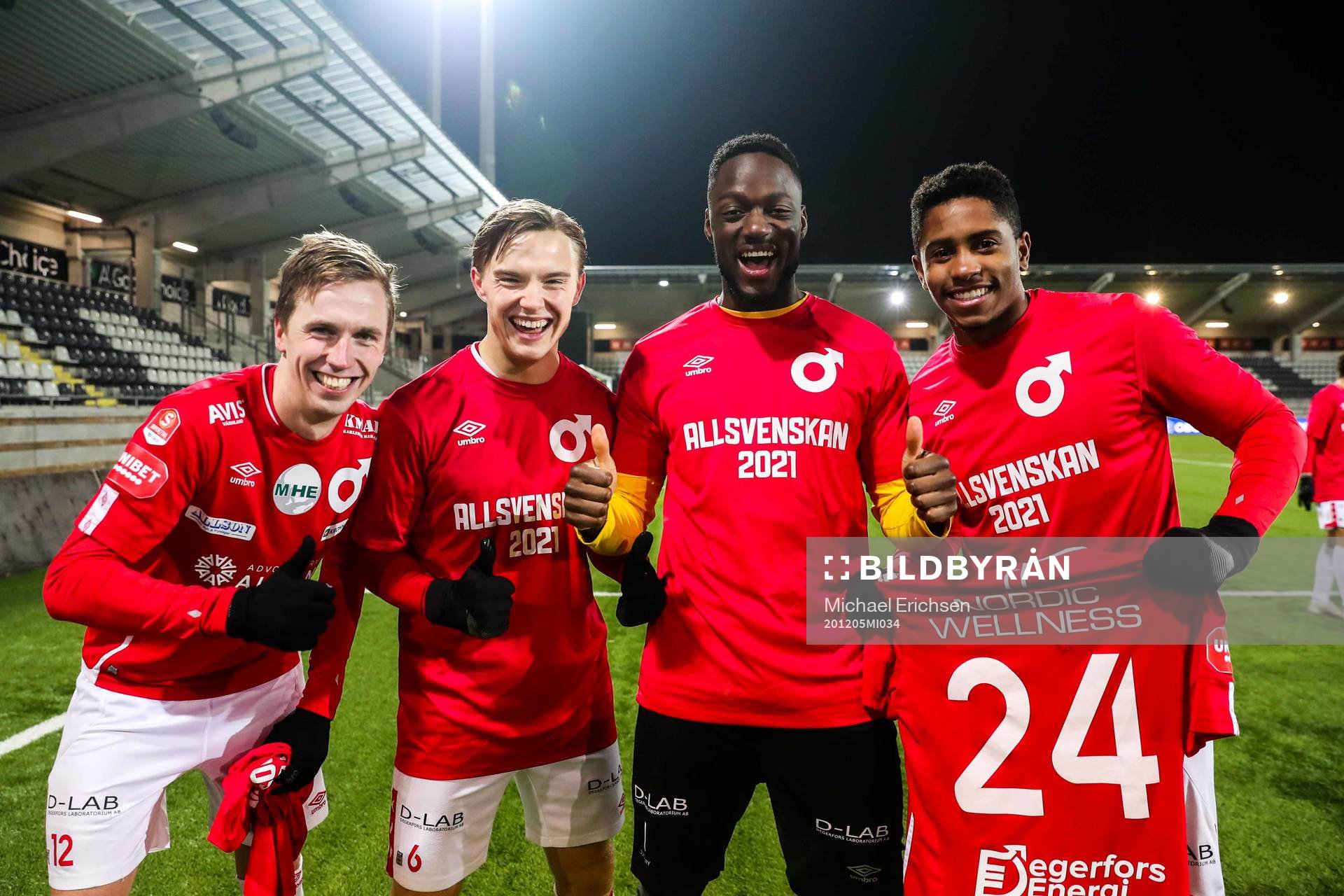 Degerfors Erik Lindell, Jakob Ortmark, målvakt Ismael