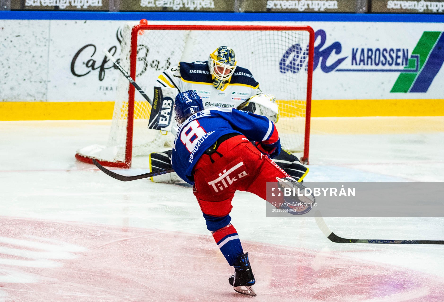 Oskarshamns Fredrik Olofsson gör här 1-1