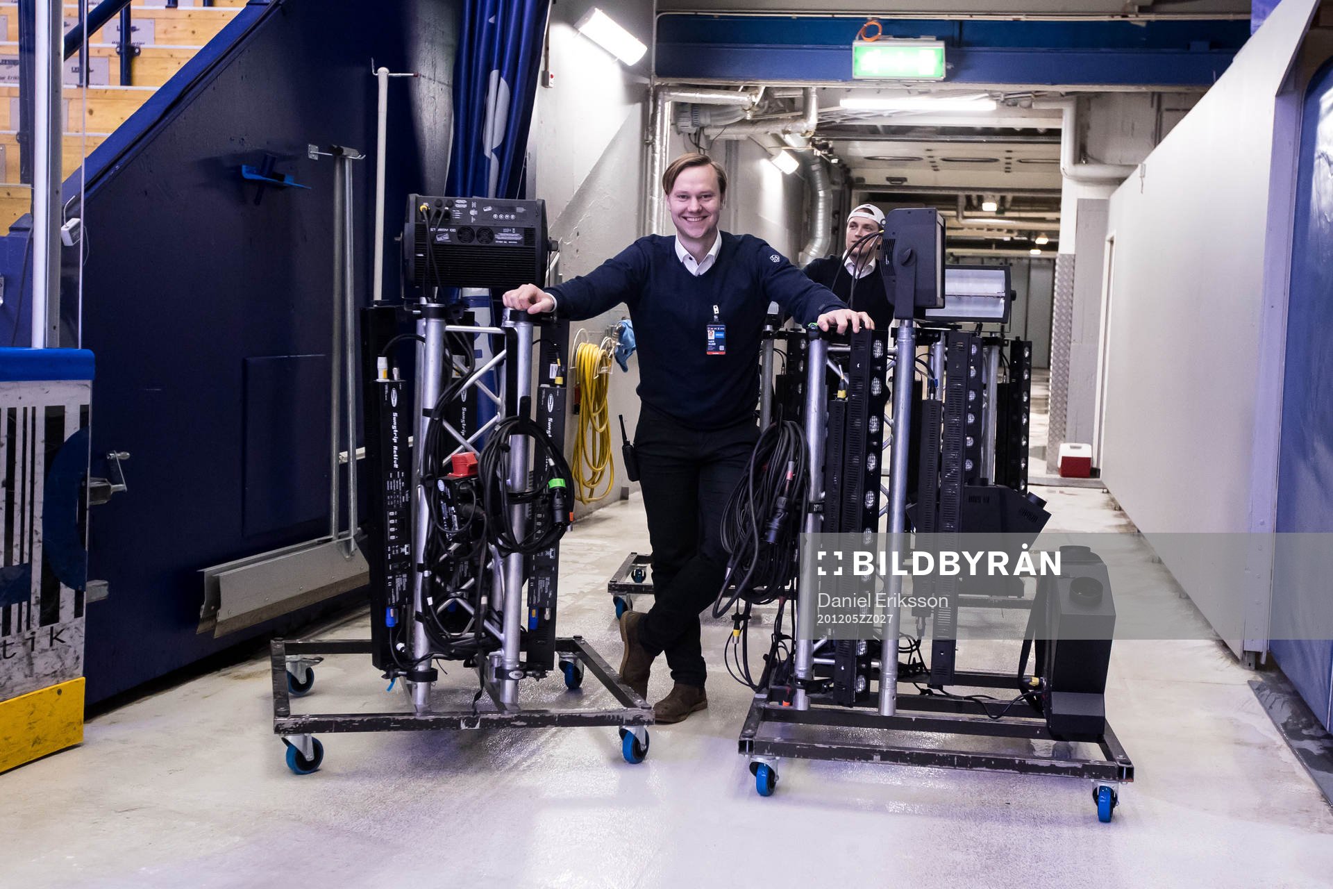 Fredrik Eklund innan ishockeymatchen i SHL mellan Leksand