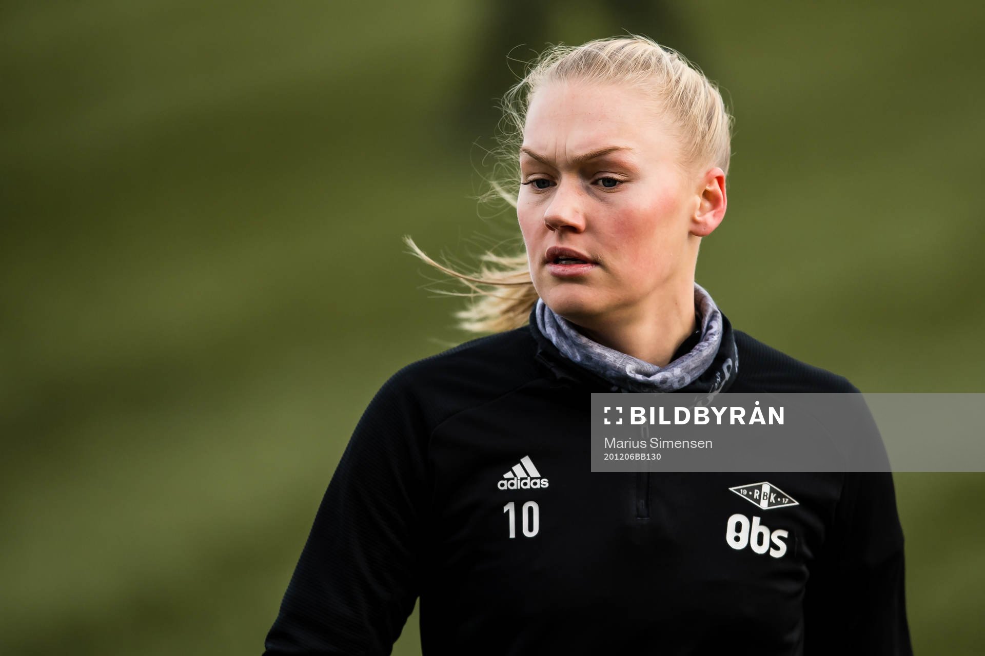 Marit Clausen of Rosenborg ahead of the Toppserien football match between Klepp and Rosenborg on December 6, 2020 in Klepp.