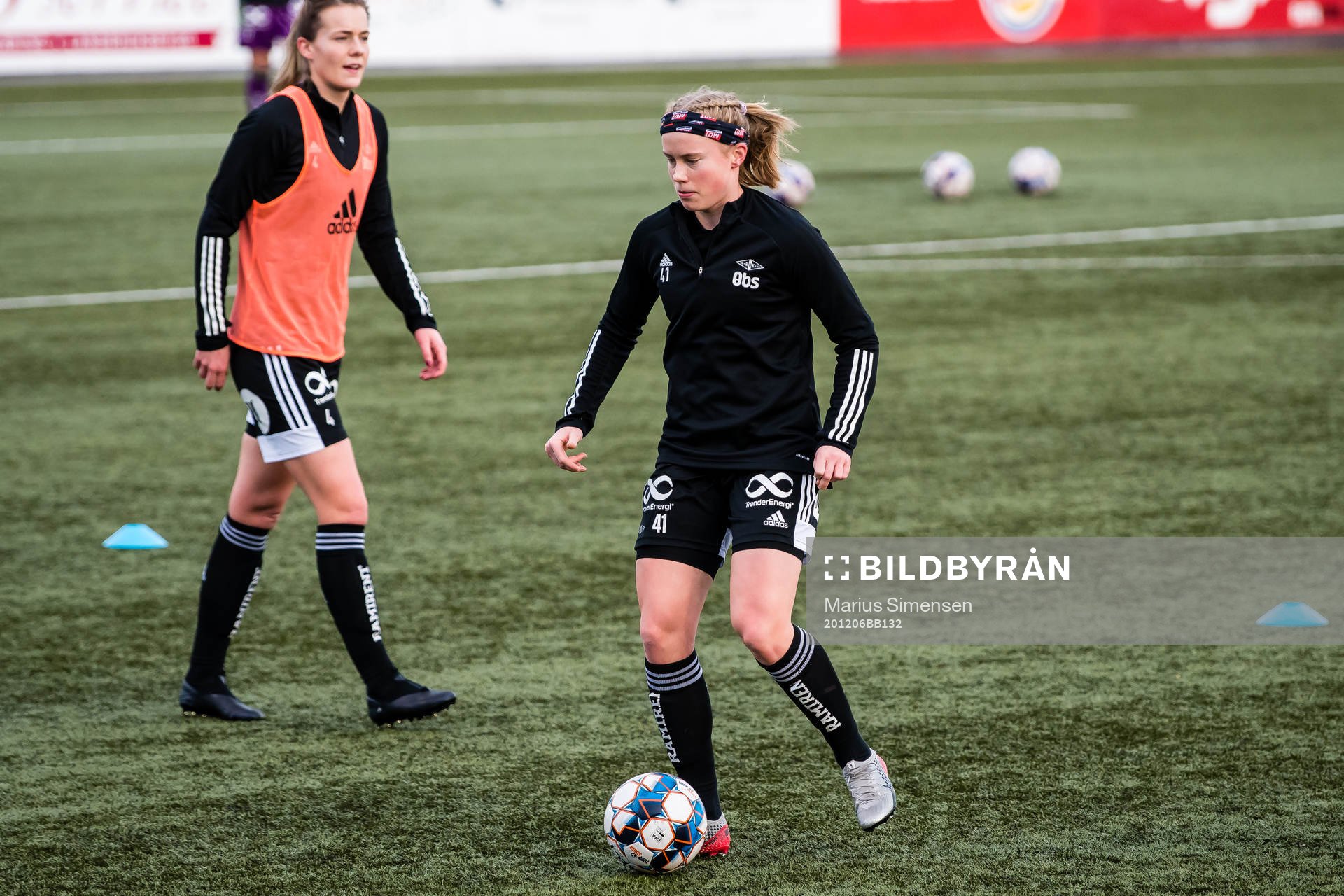Julie Blakstad of Rosenborg warms up