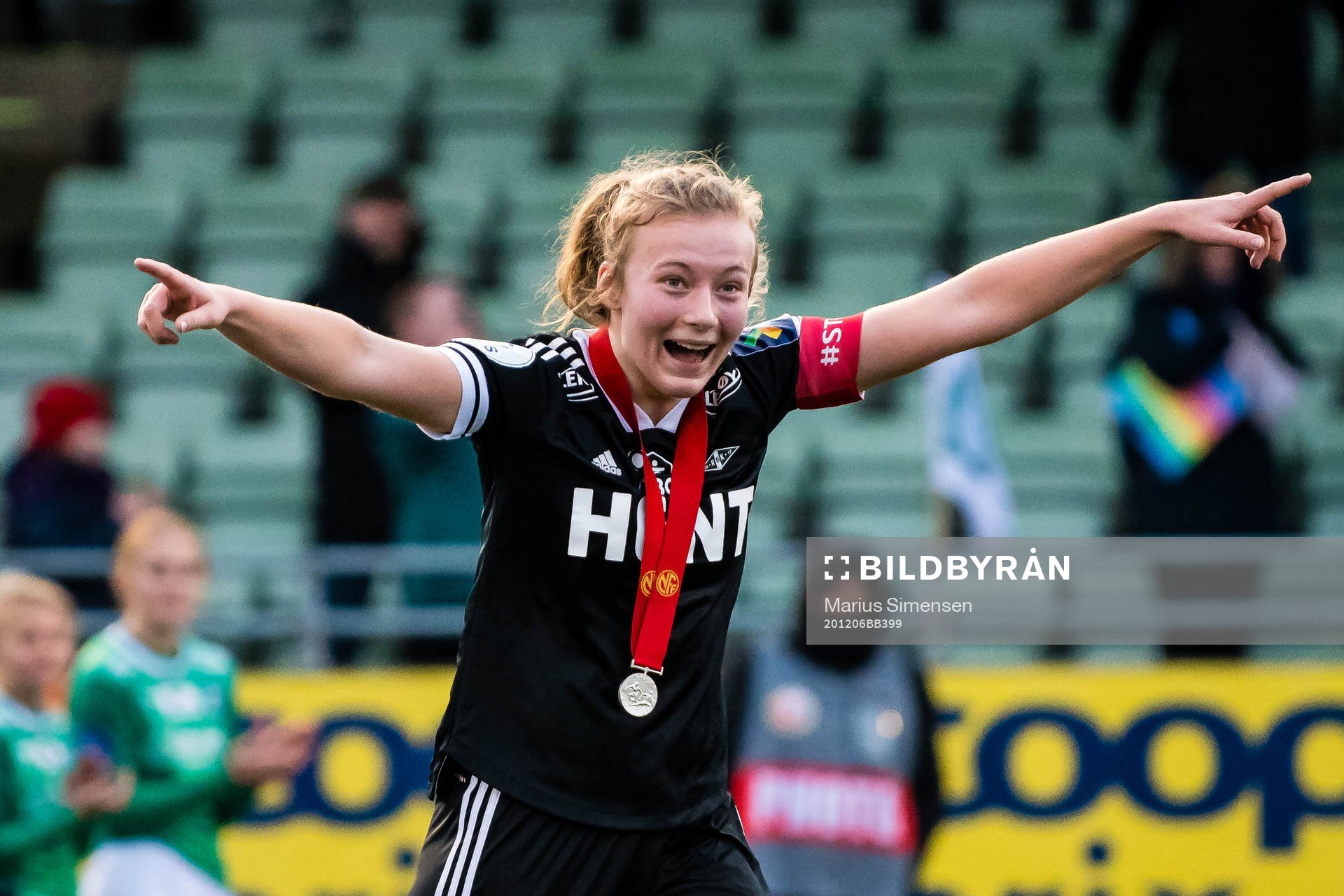 Sara Kanutte Sørensen Fornes of Rosenborg with her silver