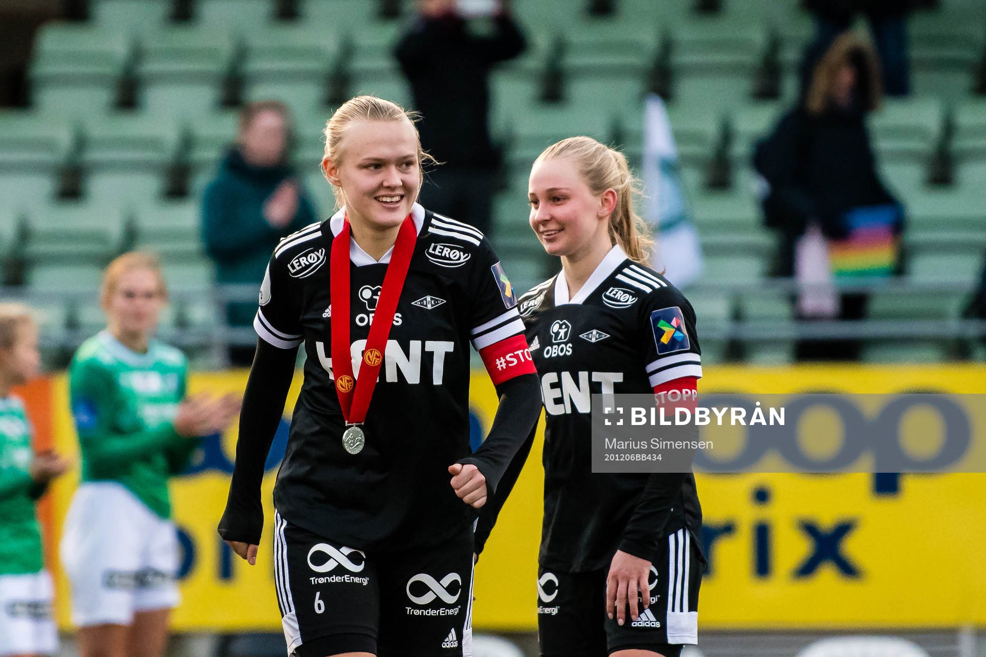 Elin Åhgren Sørum of Rosenborg with her silver medal