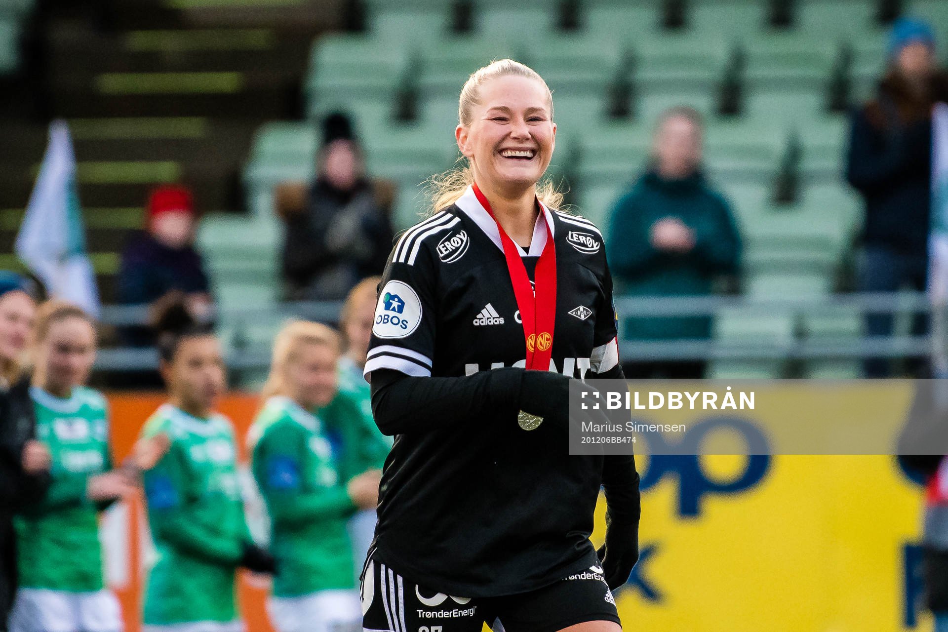 Lisa-Marie Karlseng Utland of Rosenborg with her silver
