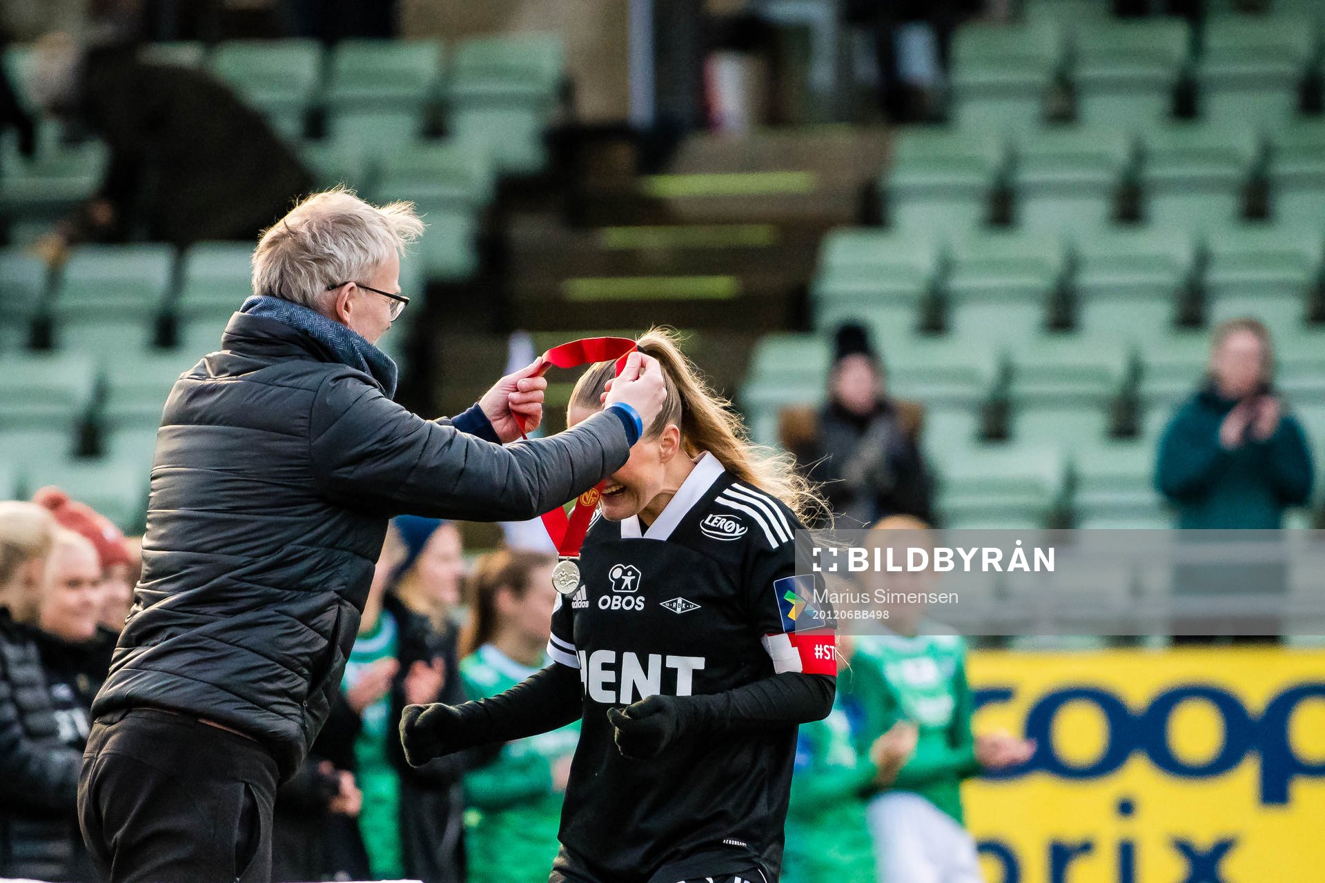 Lisa-Marie Karlseng Utland of Rosenborg with her silver