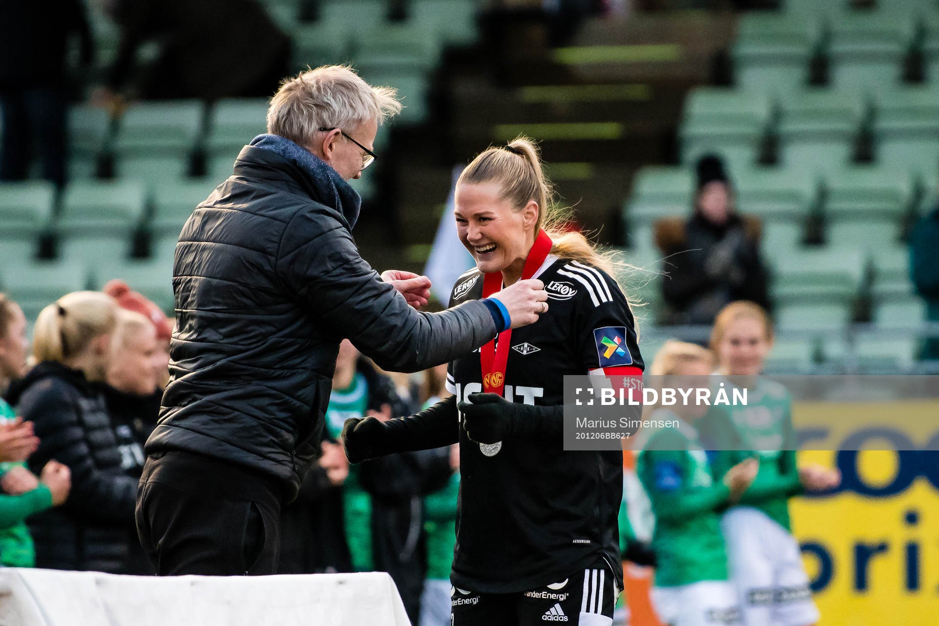 Lisa-Marie Karlseng Utland of Rosenborg with her silver