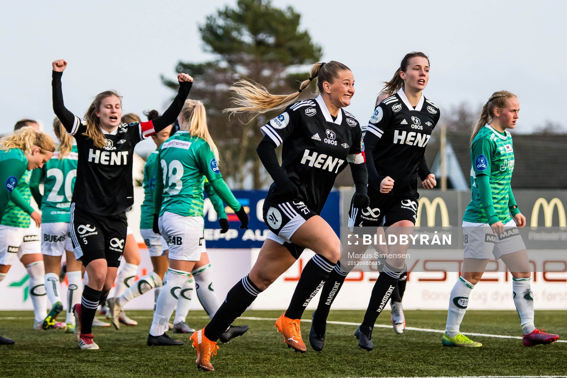 Lisa-Marie Karlseng Utland of Rosenborg celebrates
