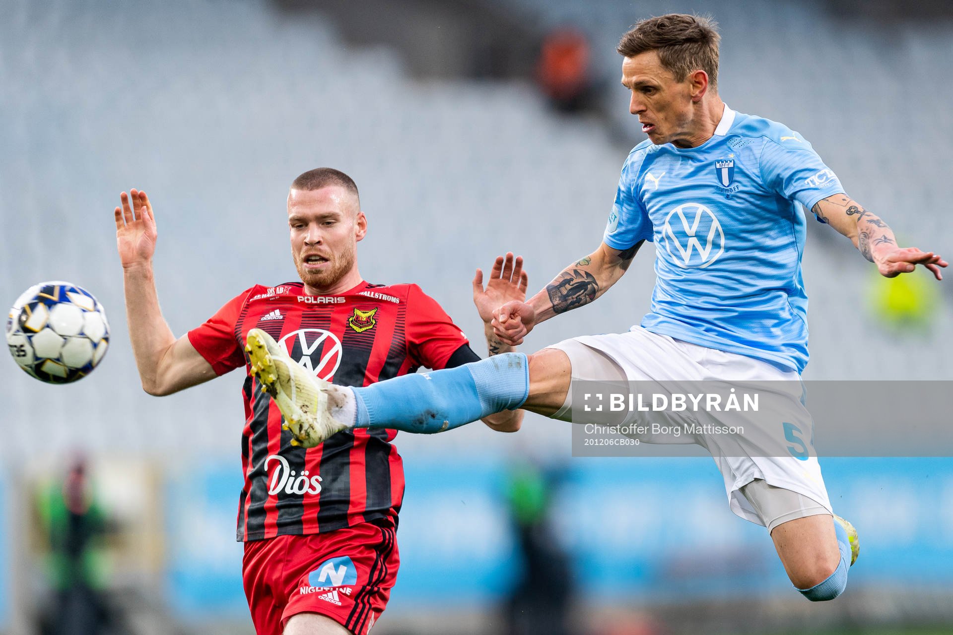 Malmö FFs Sören Rieks och Östersunds Thomas Isherwood