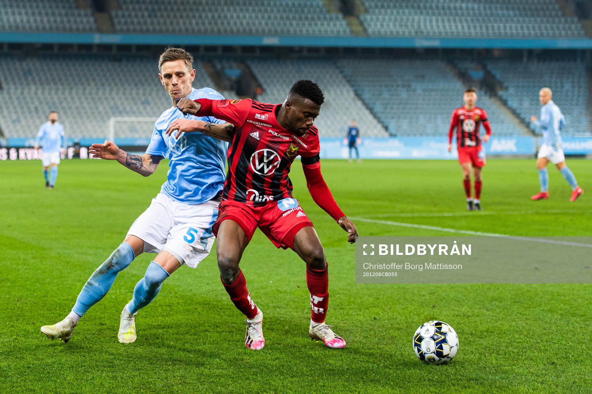 Malmö FFs Sören Rieks och Östersunds Kalpi Wilfried