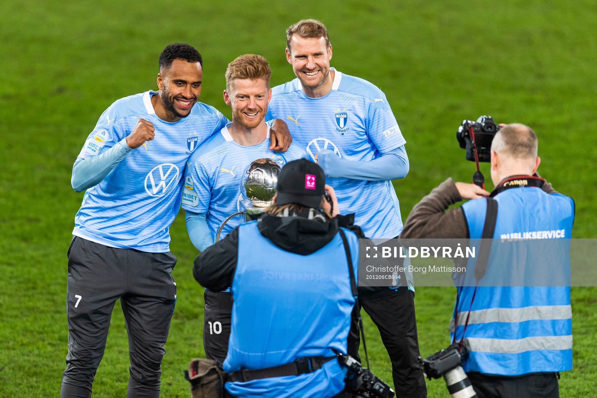 Malmö FFs Isaac Kiese Thelin, Anders Christiansen och Ola
