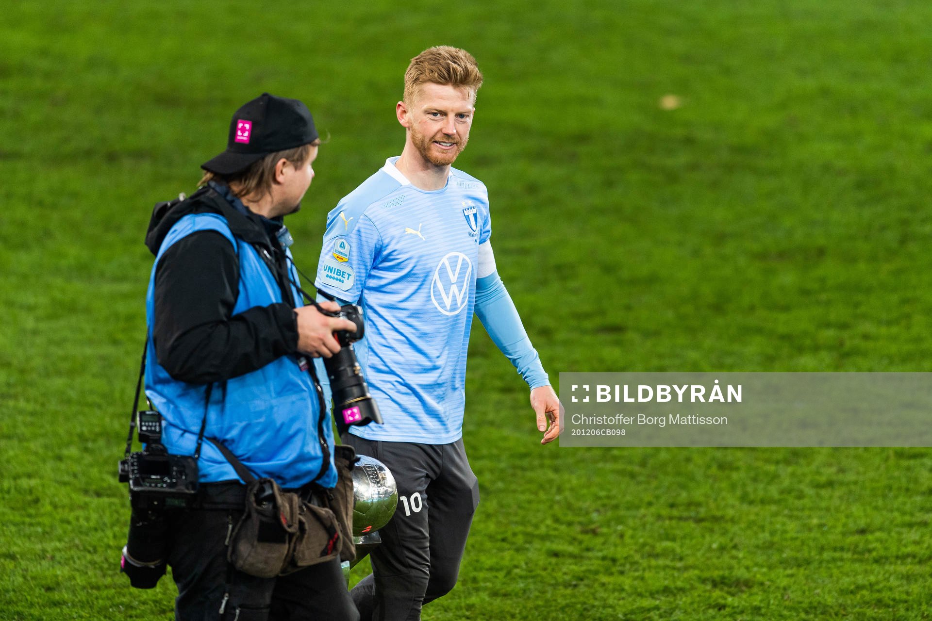 Bildbyråns fotograf Petter Arvidson och Malmö FFs Anders