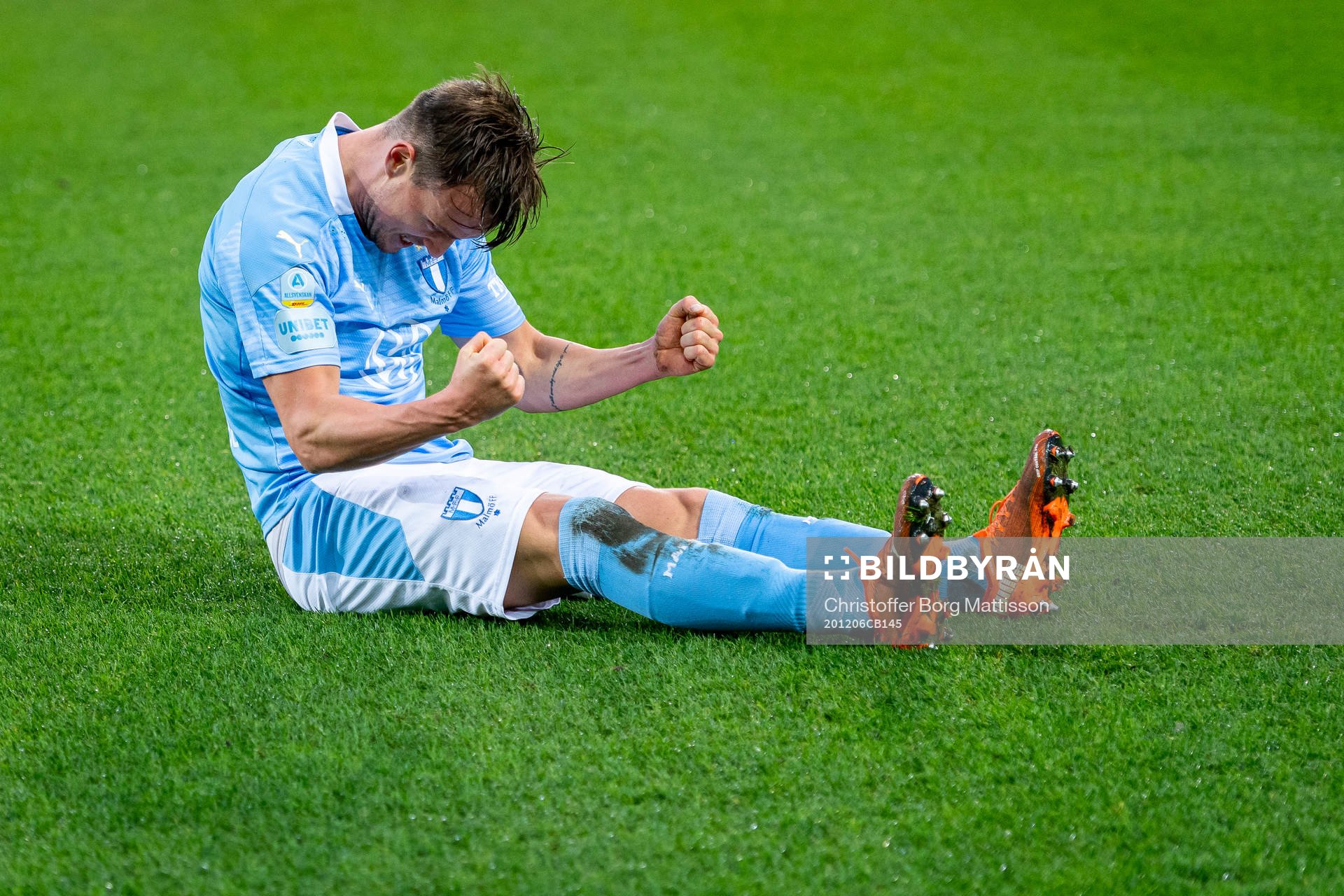 Malmö FFs Eric Larsson jublar