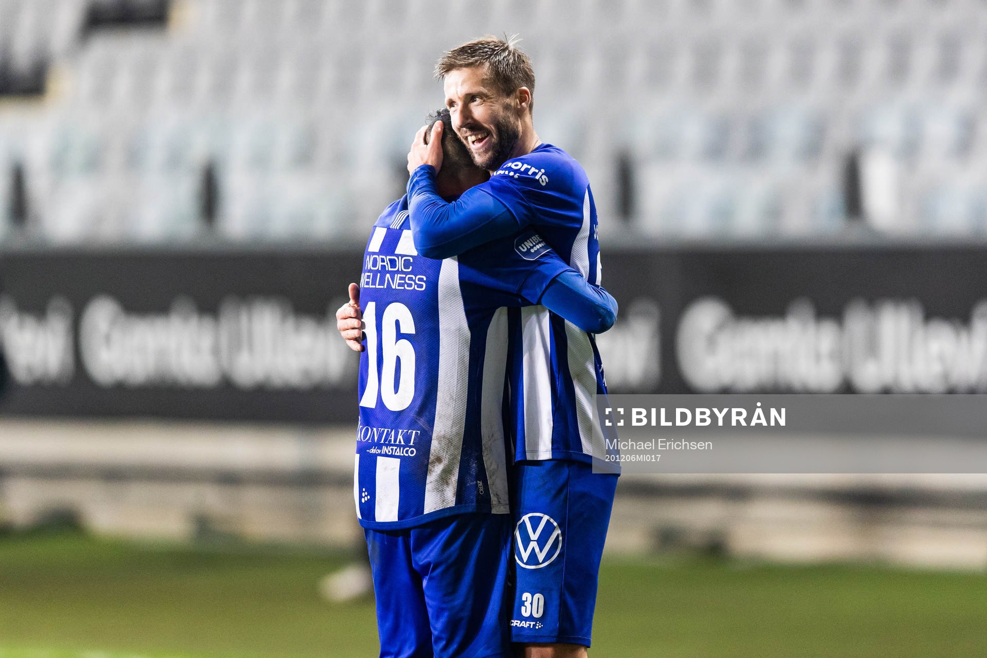 IFK Göteborg Mattias Bjärsmyr jublar med Sargon Abraham