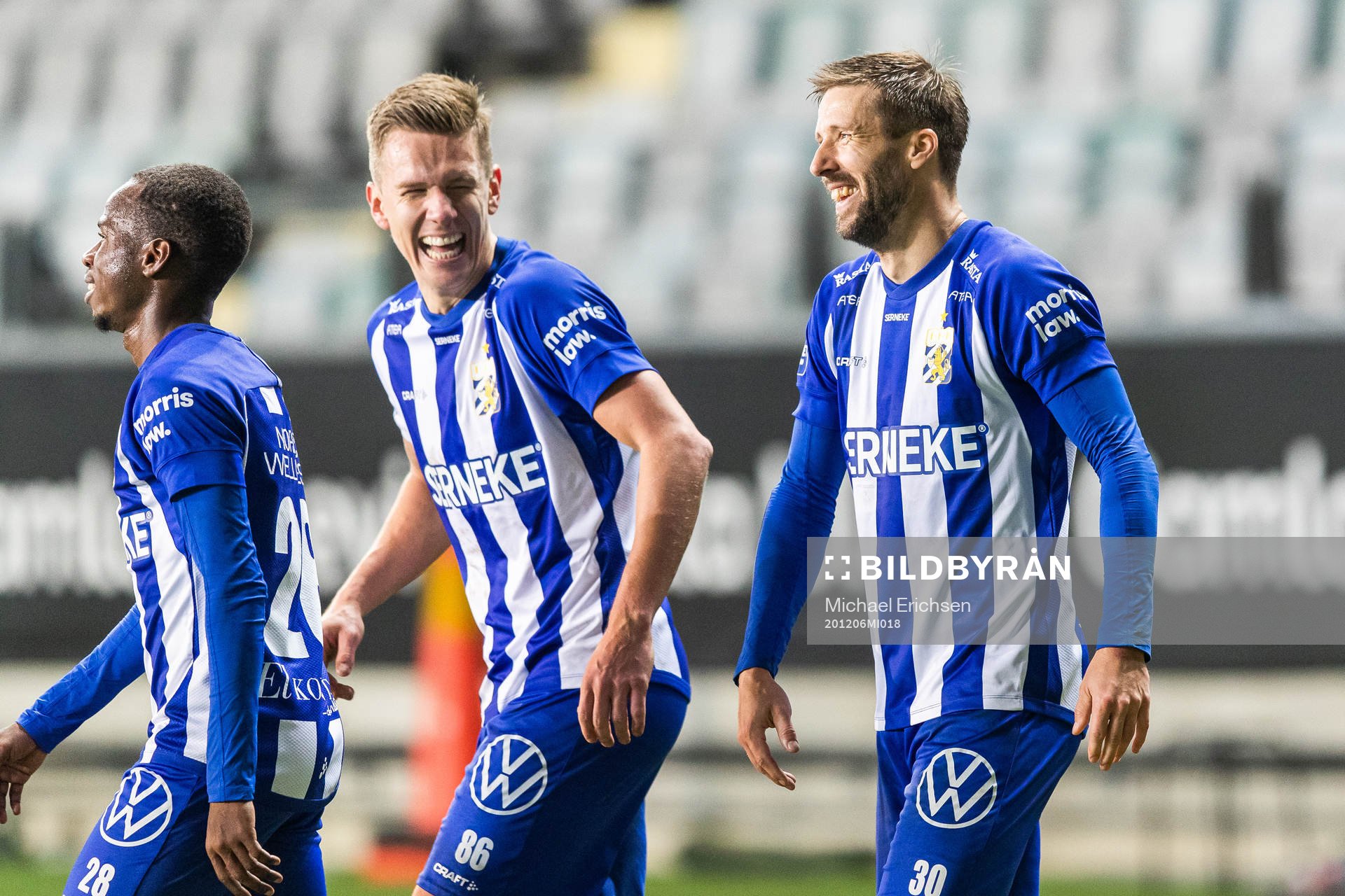 IFK Göteborg Mattias Bjärsmyr och Pontus Wernbloom jublar