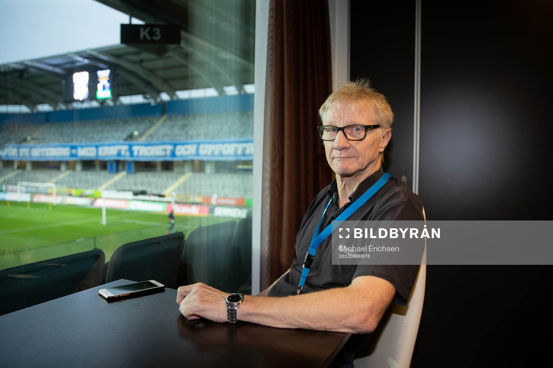 IFK Göteborgs chefsscout Olle Sultan innan fotbollsmatchen