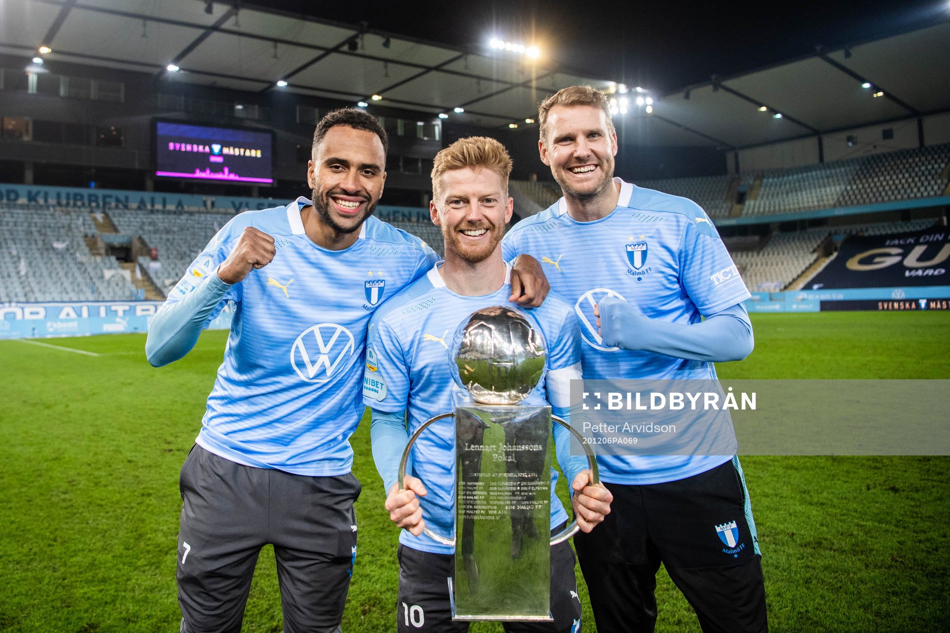 Malmö FFs Isaac Kiese Thelin, Anders Christiansen och Ola