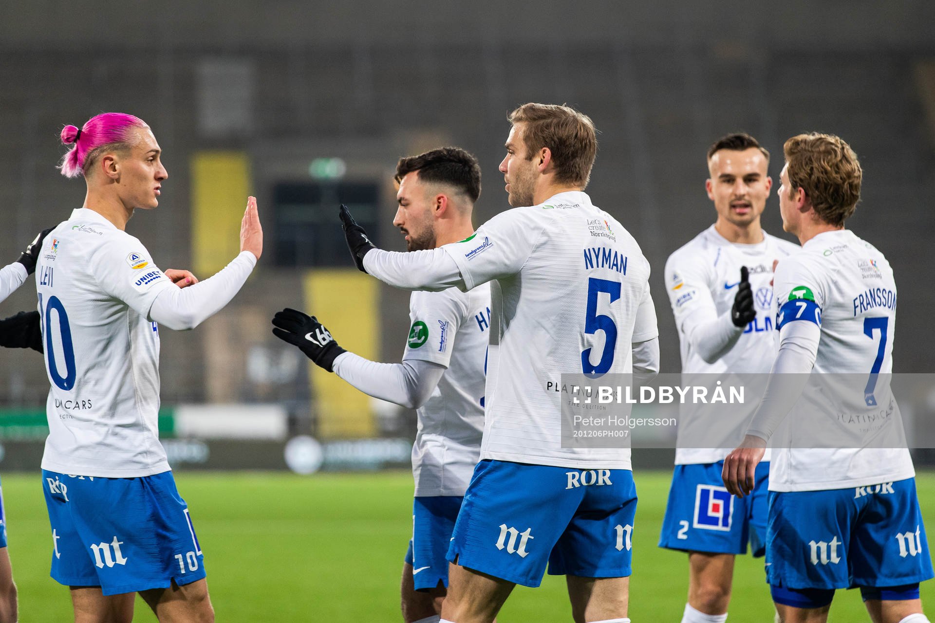 IFK Norrköpings Jonathan Levi och Christoffer Nyman jublar