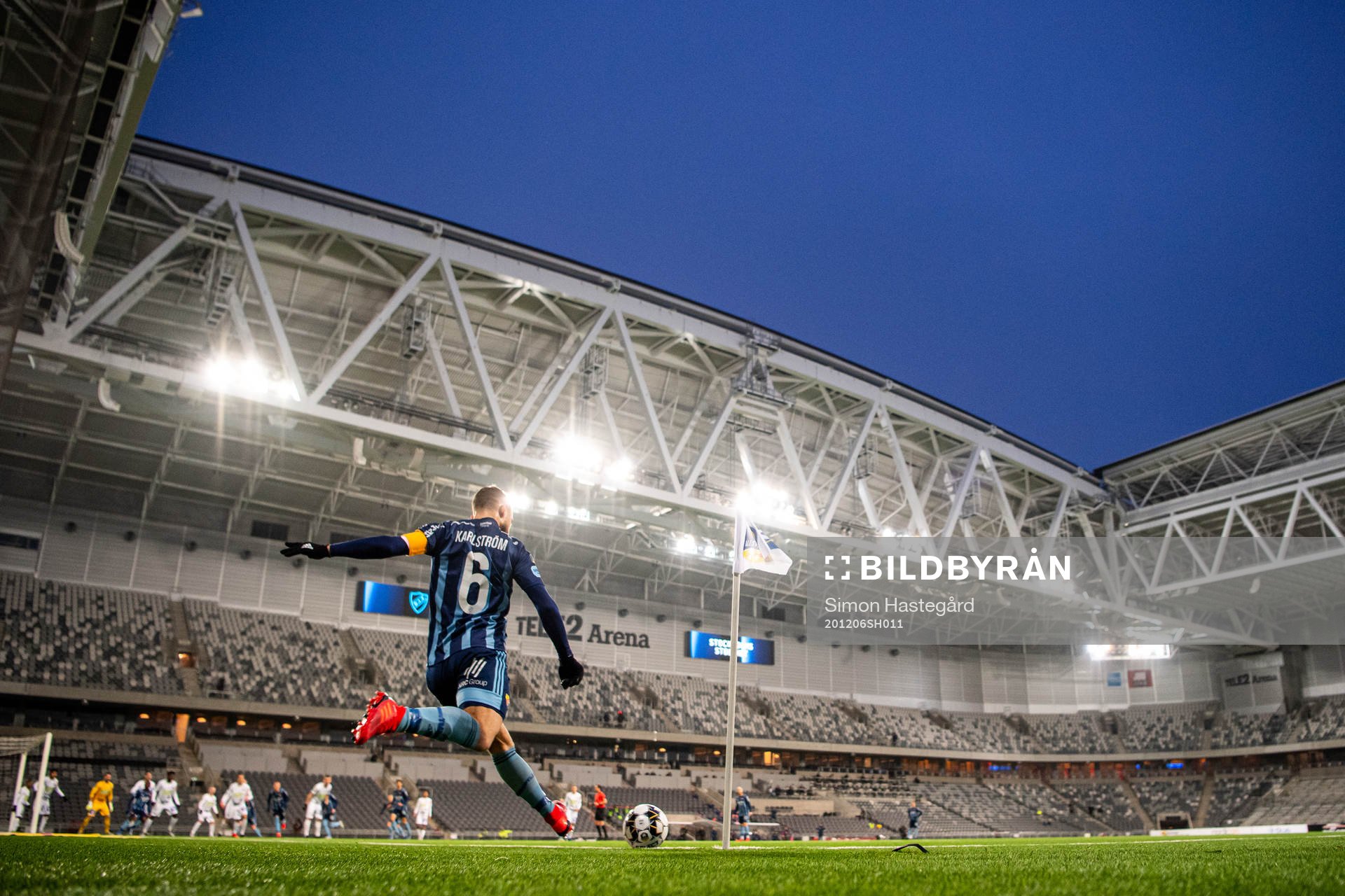 Djurgårdens Jesper Karlström med en hörna