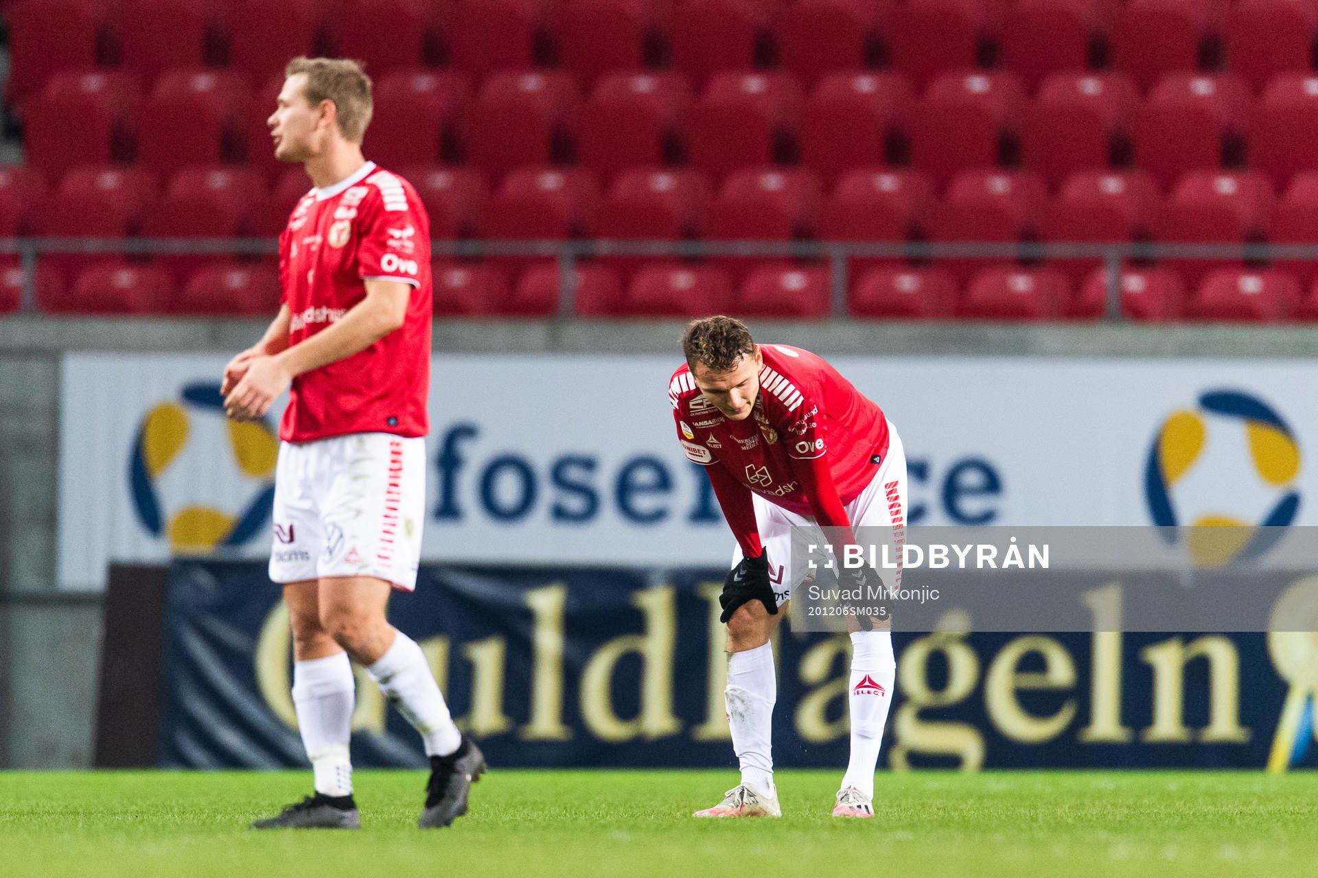 Kalmars Piotr Johansson och Erik Israelsson deppar