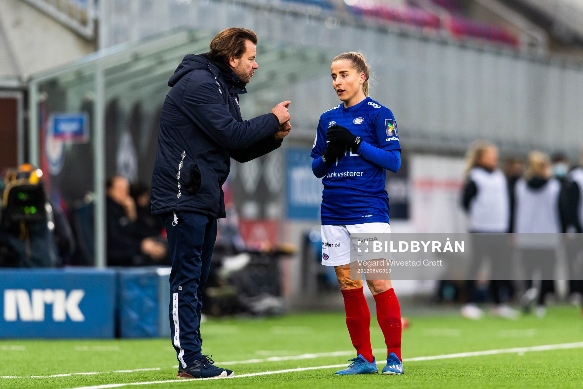 Jack Majgaard Jensen, head coach of Vålerenga, and Sigrid