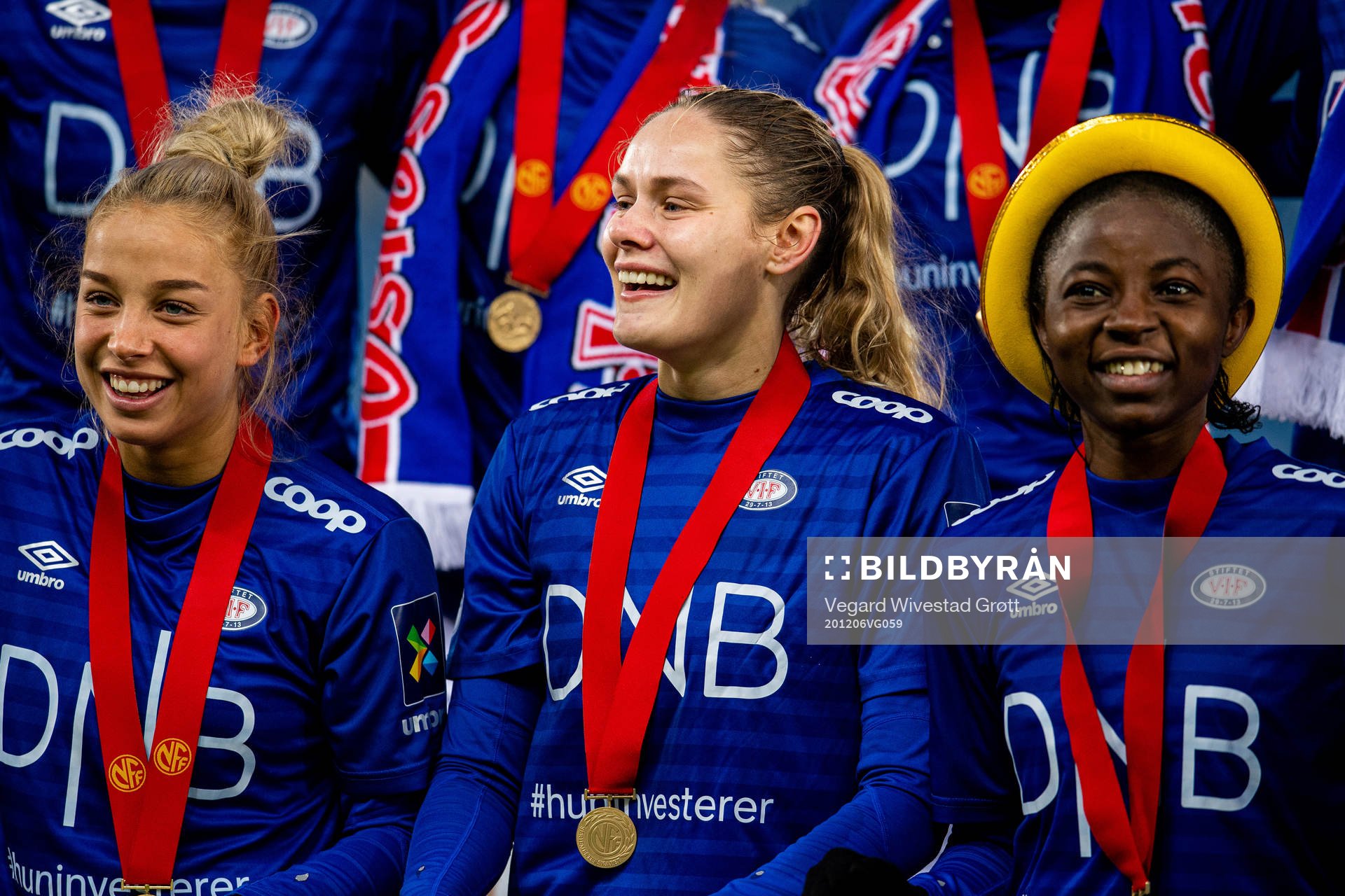 Rikke Bogetveit Nygaard, Andrine Tomter and Ajara Njoya of