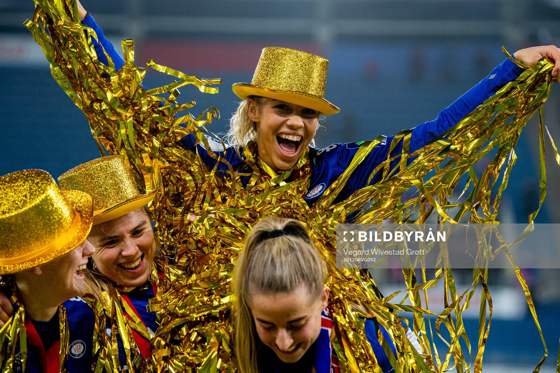 Celin Bizet Ildhusøy of Vålerenga celebrates
