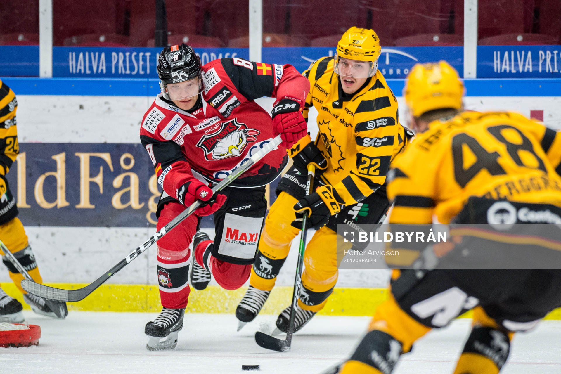 Malmö Redhawks Johan Olofsson och Skellefteås Jonathan