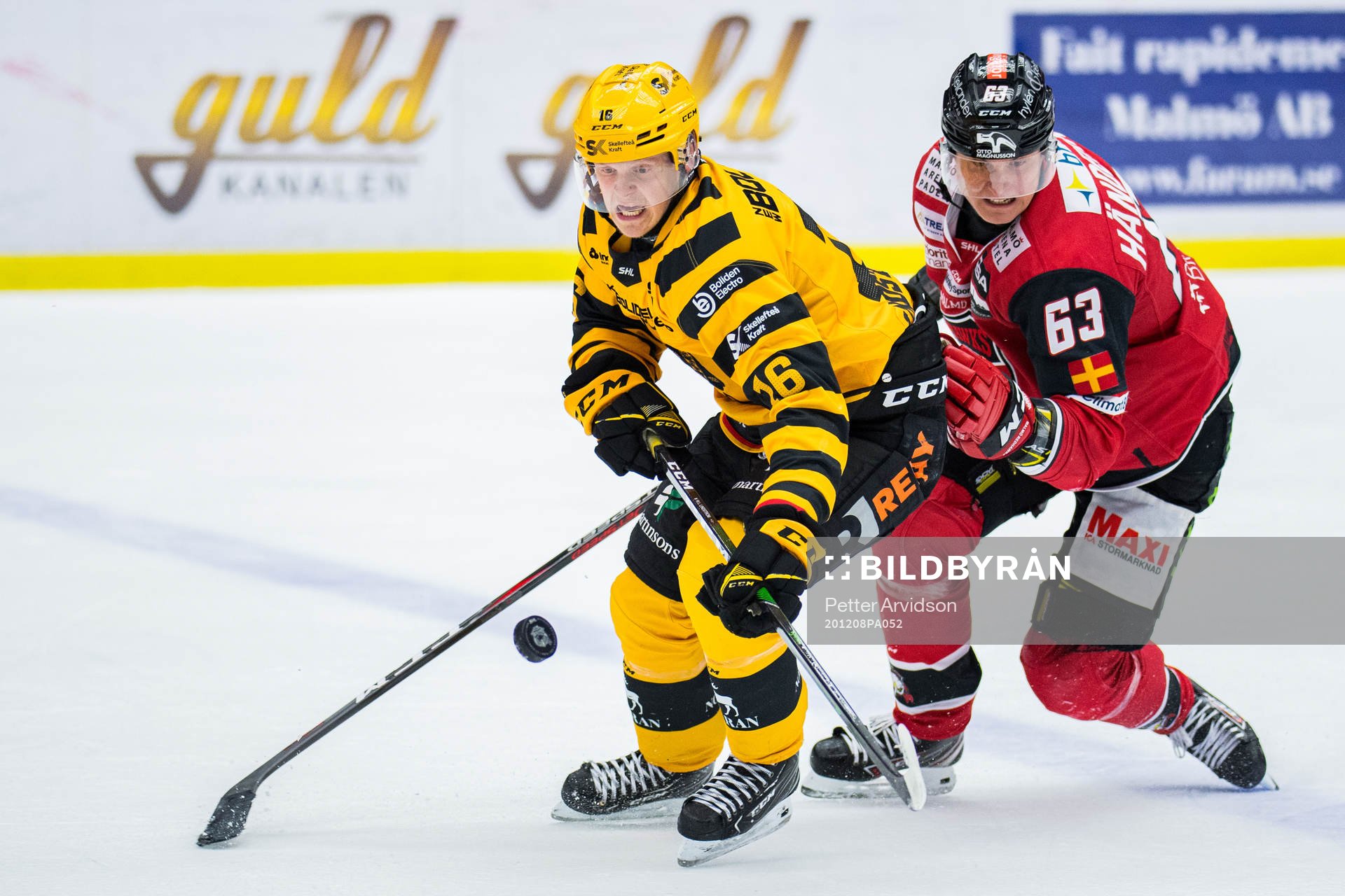 Skellefteås Linus Lindström och Malmö Redhawks Fredrik