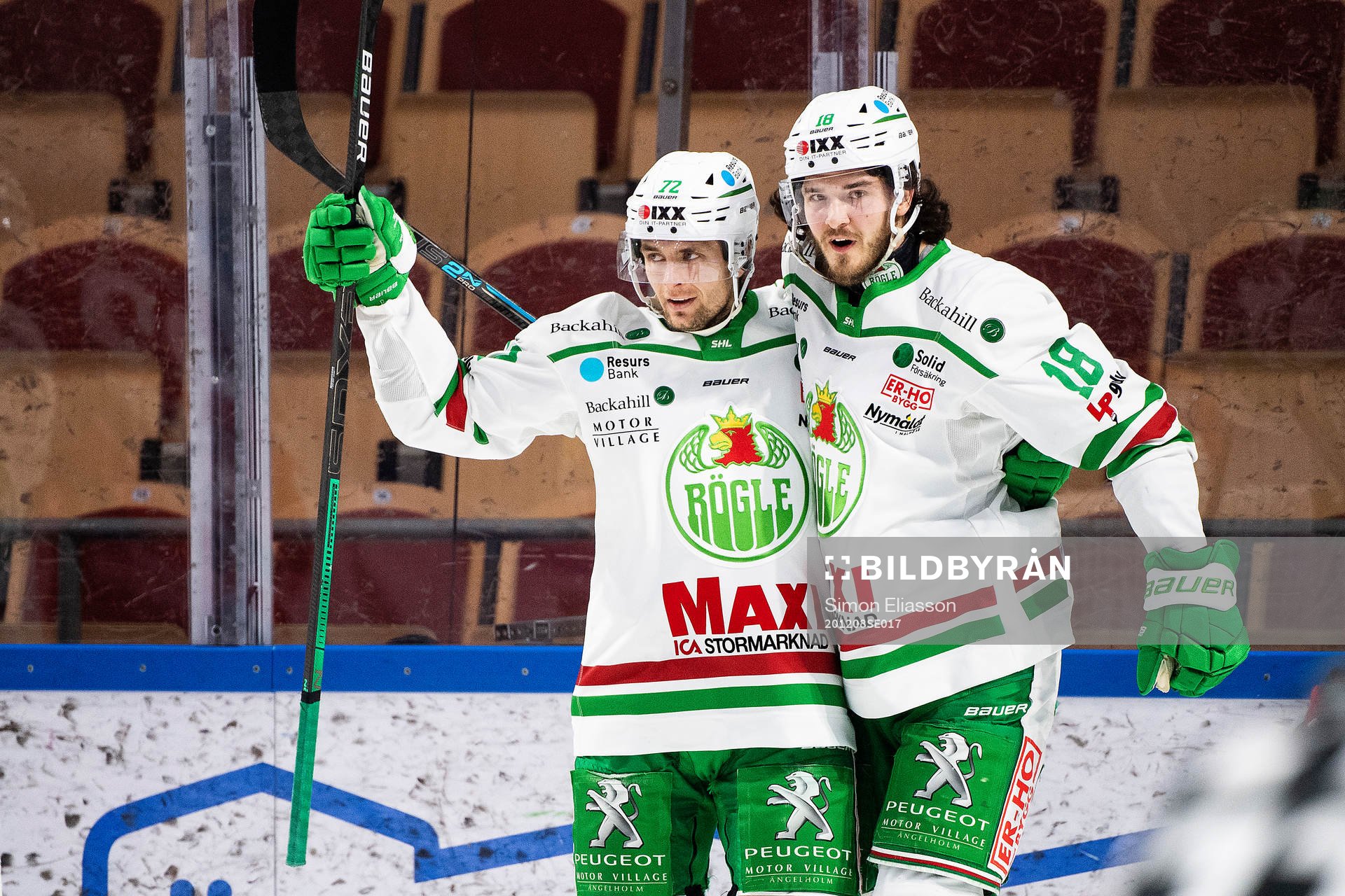 Rögles Daniel Zaar och Dennis Everberg jublar