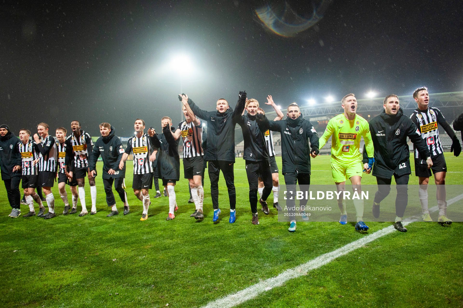 Landskronas spelare jublar