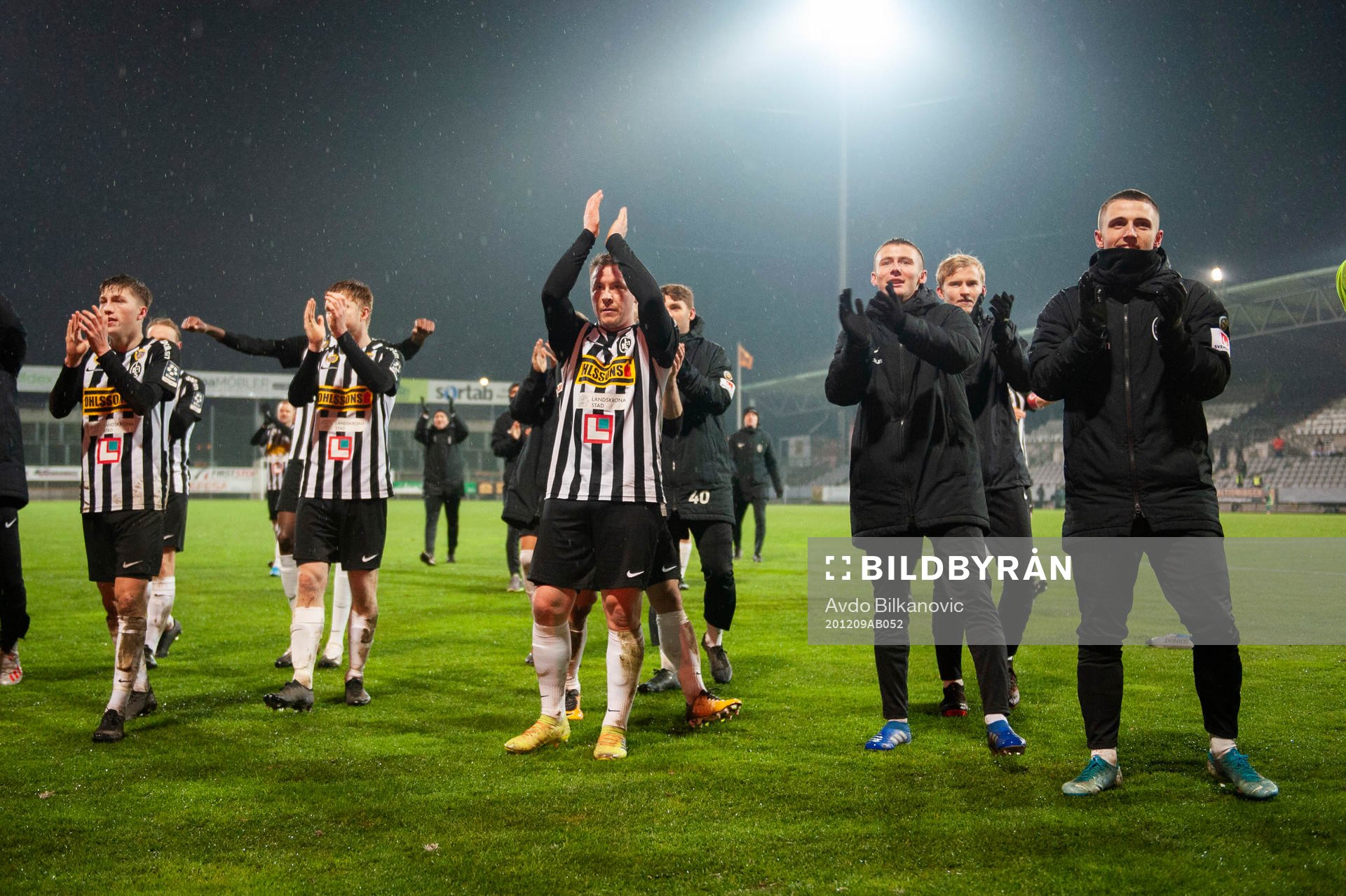Landskronas spelare jublar
