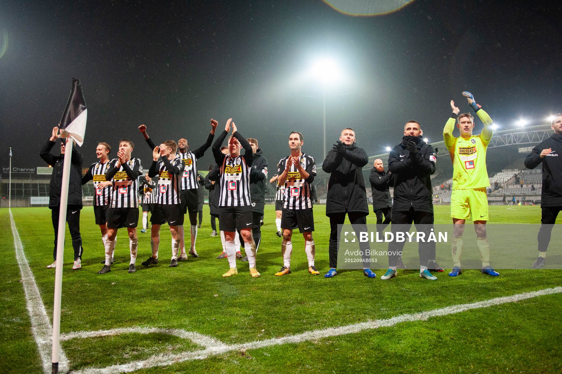 Landskronas spelare jublar