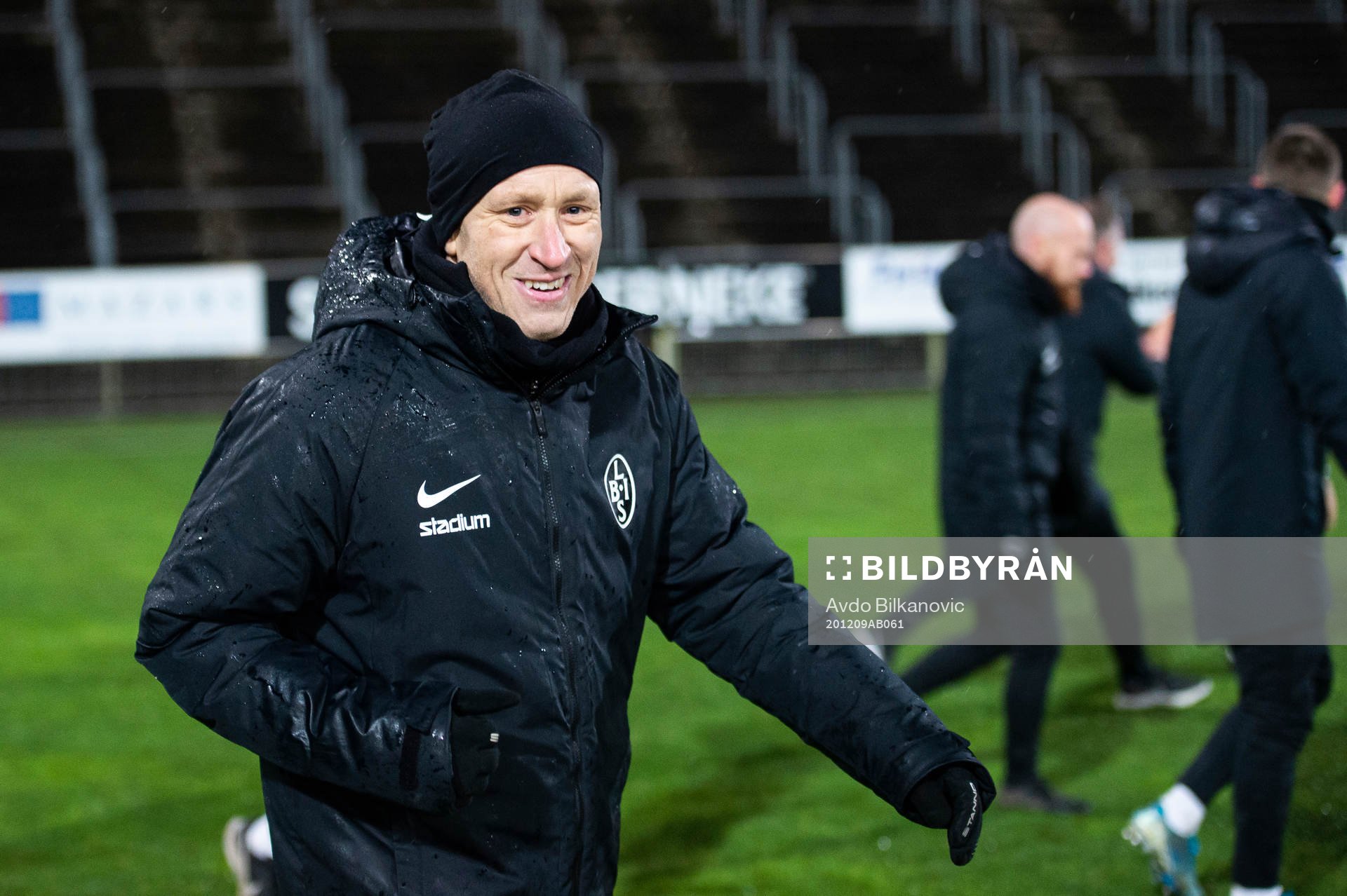 Landskronas tränare Billy Magnusson jublar
