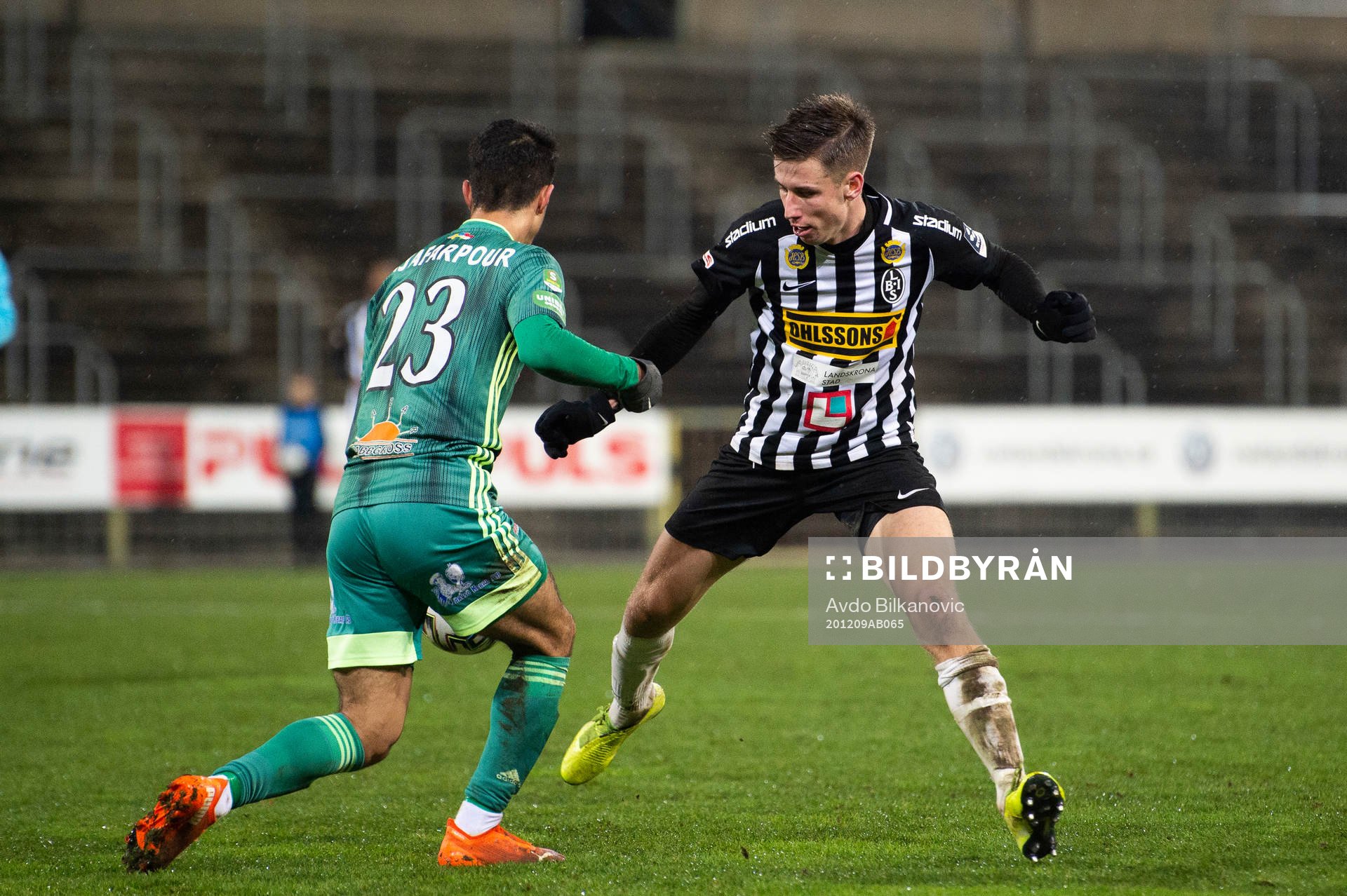 Landskronas Filip Olsson och Dalkurds Arash