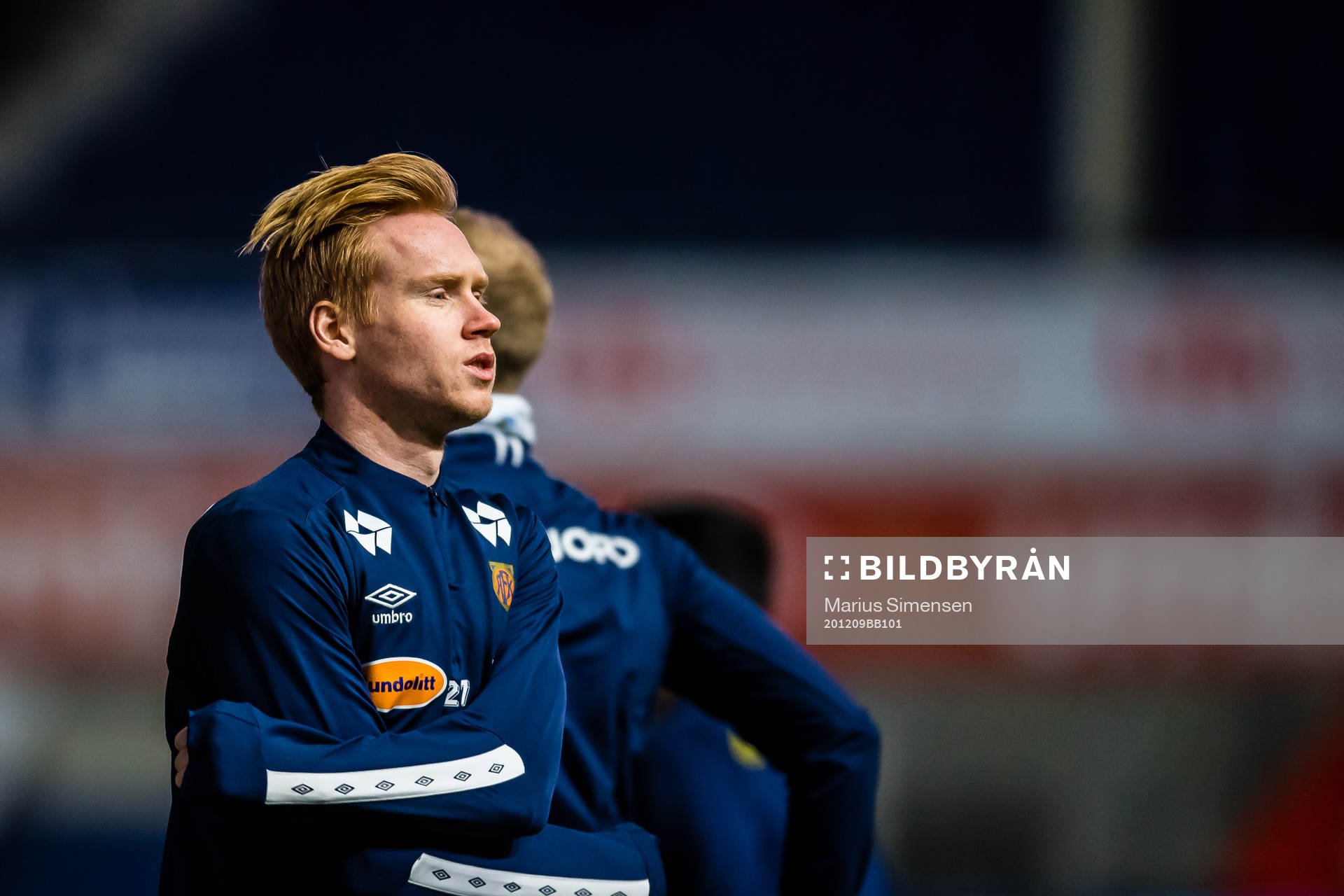 Sigurd Tafjord of Aalesund warms up