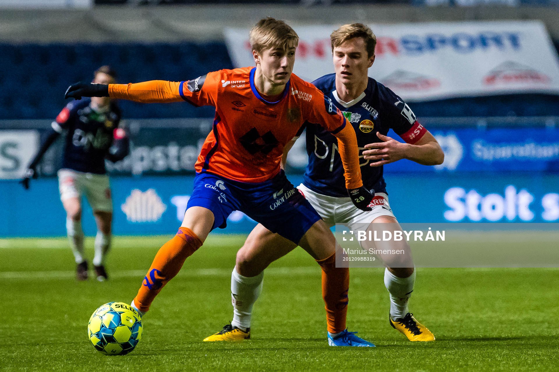 Markus Seehusen Karlsbakk of Aalesund during the Eliteserien match between Aalesund and Strømsgodset on December 9, 2020 in Ålesund.