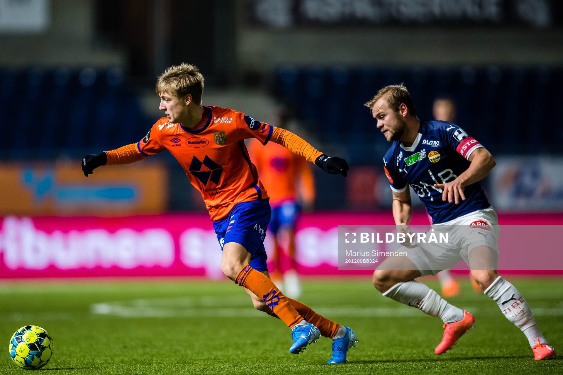 Markus Seehusen Karlsbakk of Aalesund and Herman Sørby