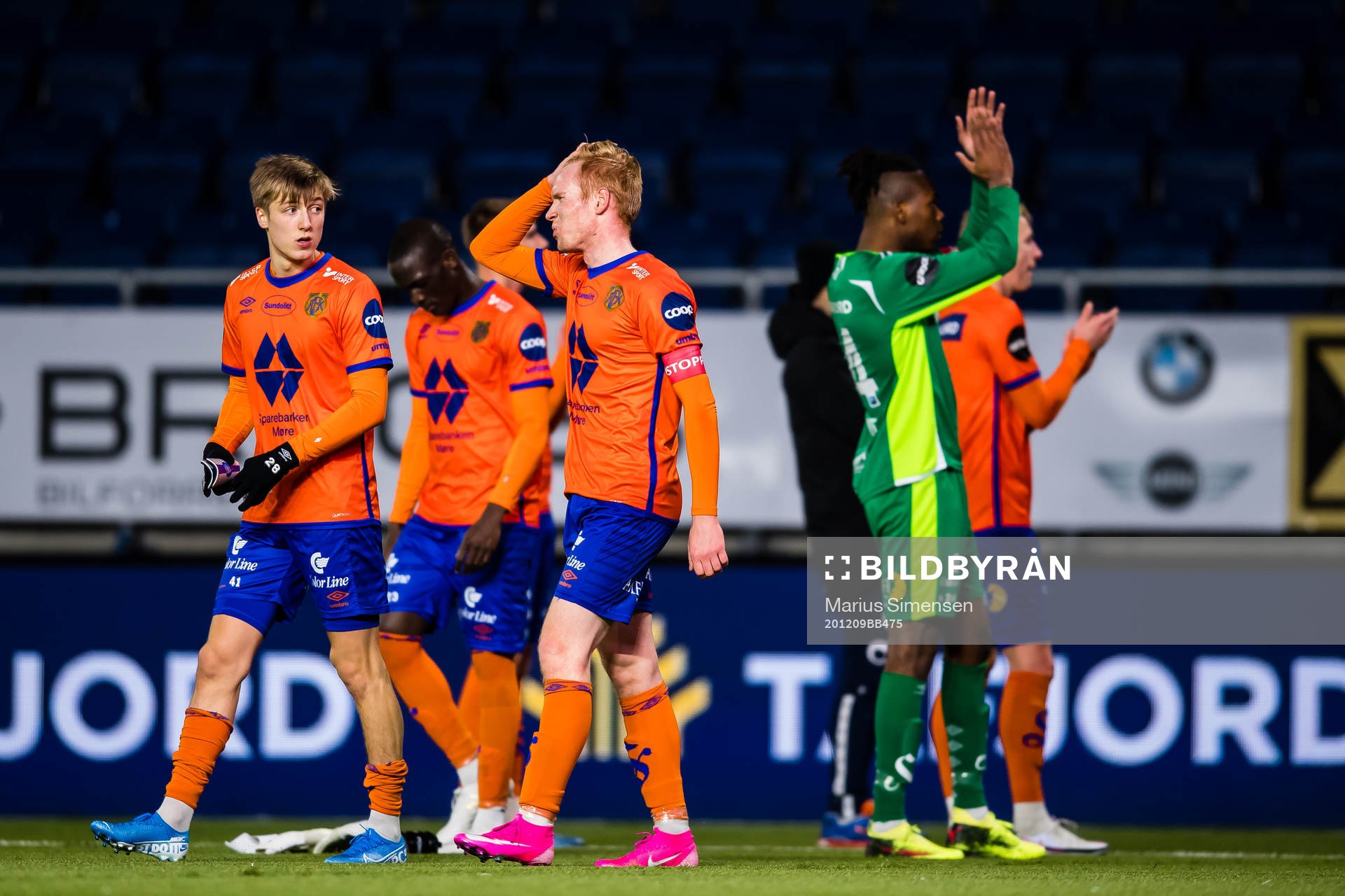 Sigurd Tafjord of Aalesund looks dejected
