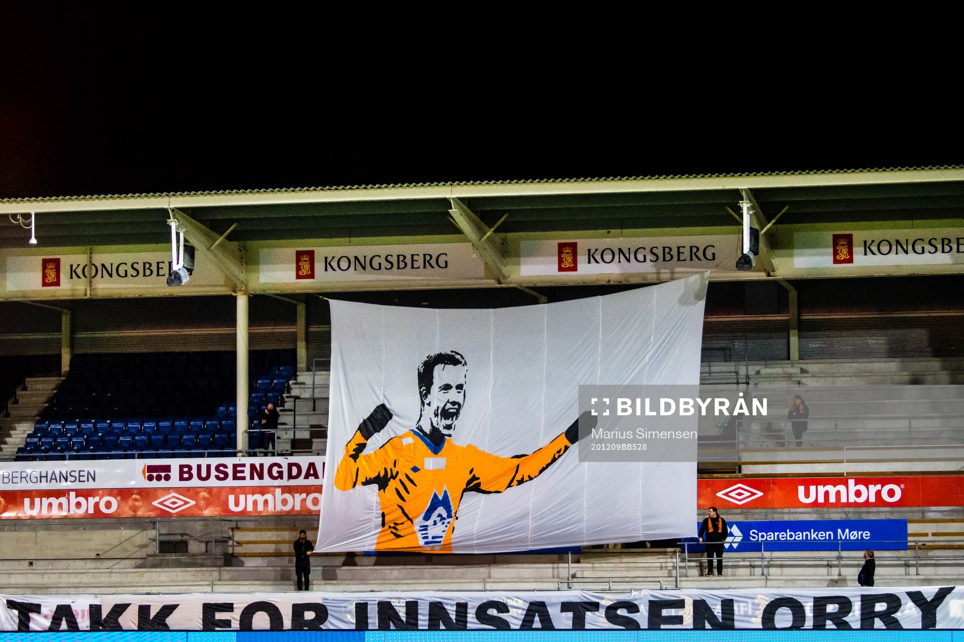 Tifo of Peter Orry Larsen of Aalesund
