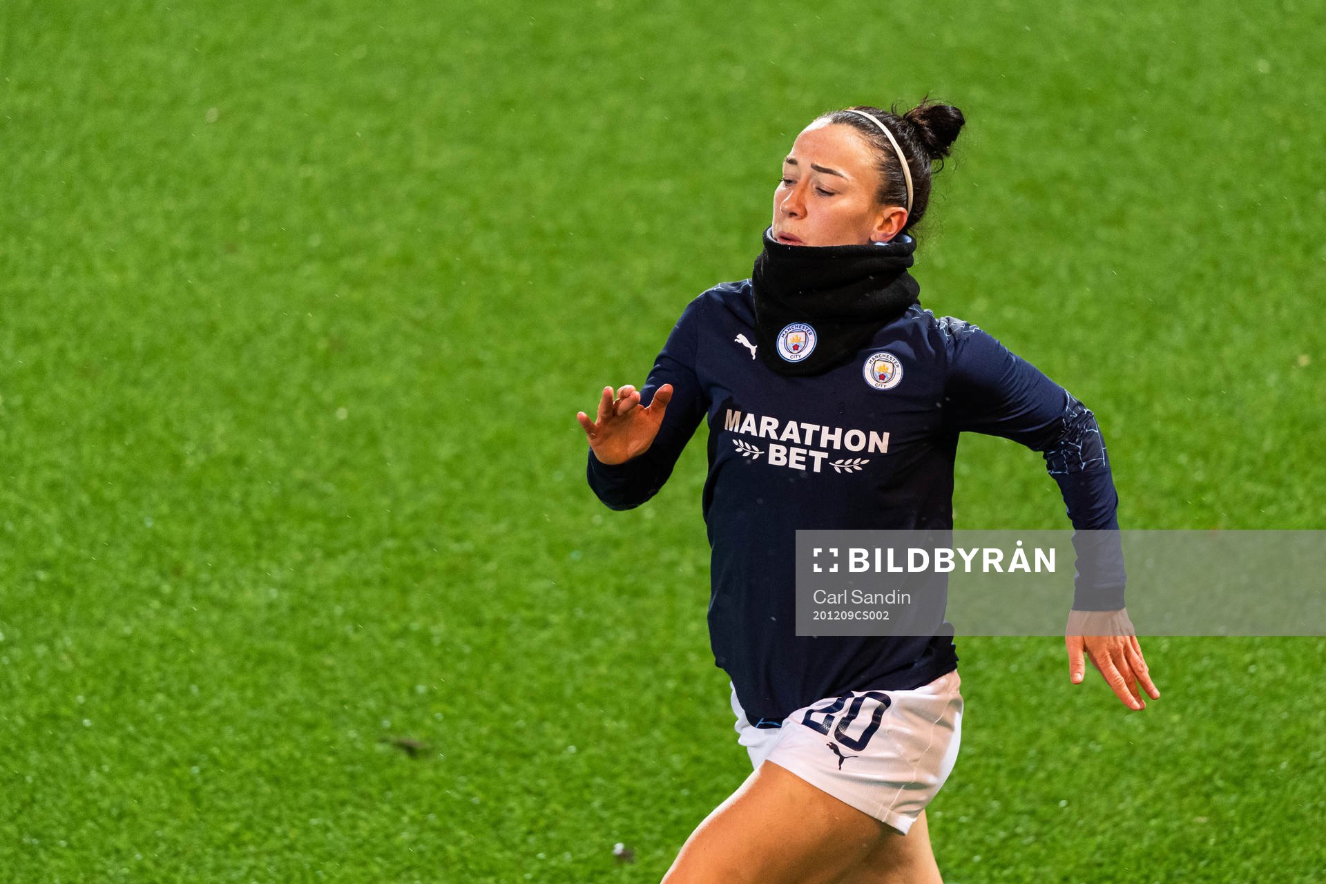 Lucy Bronze of Manchester City ahead of the UEFA Women's Champions League football match between Kopparbergs/Göteborg and Manchester City on December 9, 2020 in Gothenburg.
