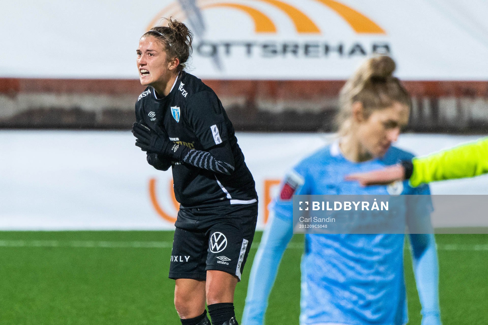 Filippa Angeldal of Göteborg looks dejected